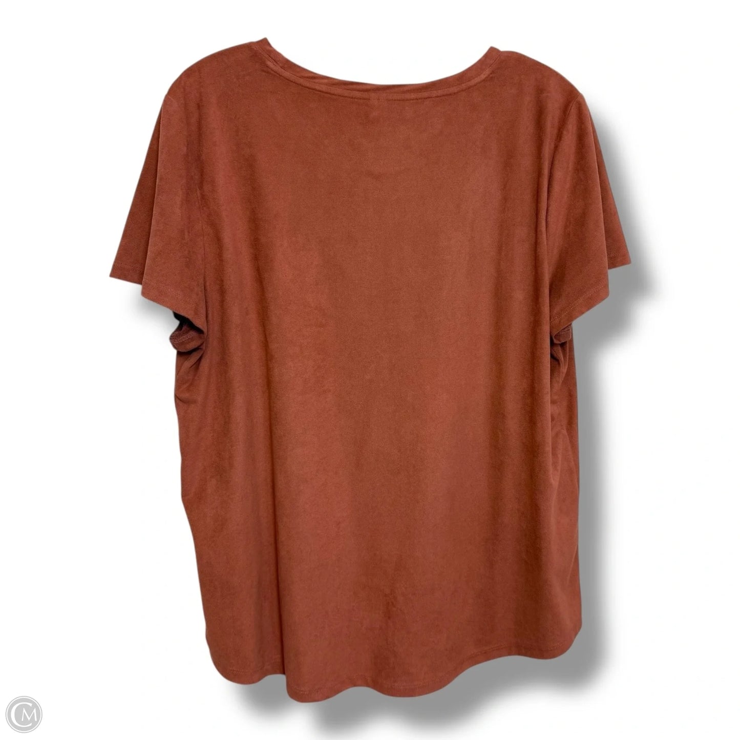 Top Short Sleeve Basic By Anthropologie In Bronze, Size: L