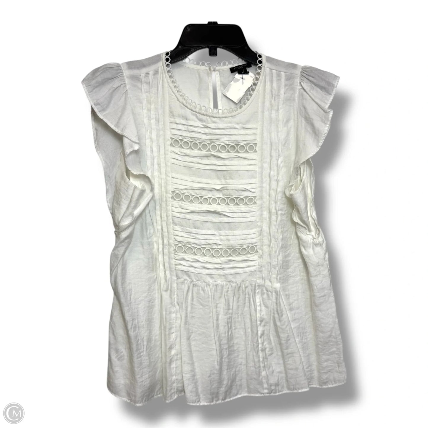 Top Sleeveless Basic By Ann Taylor In White, Size: M