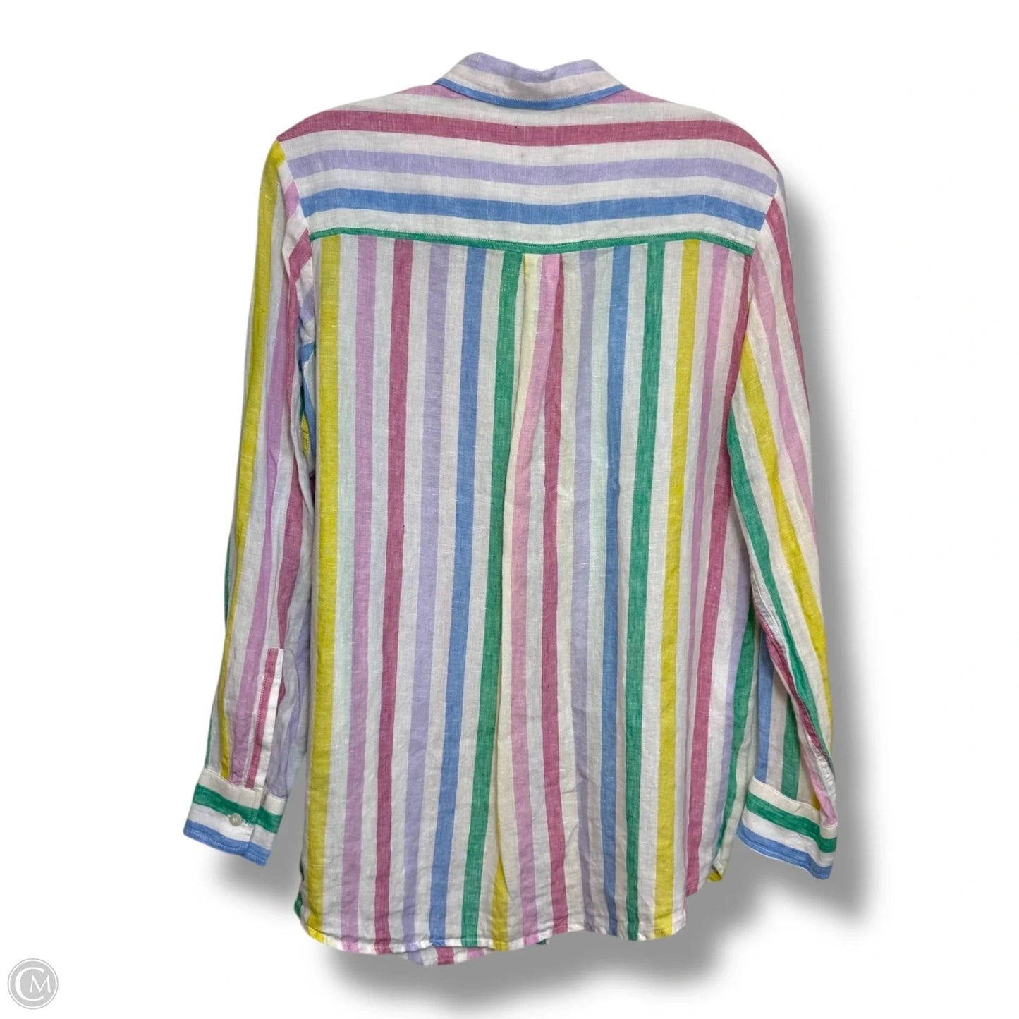 Top Long Sleeve Basic By Gap In Striped Pattern, Size: S