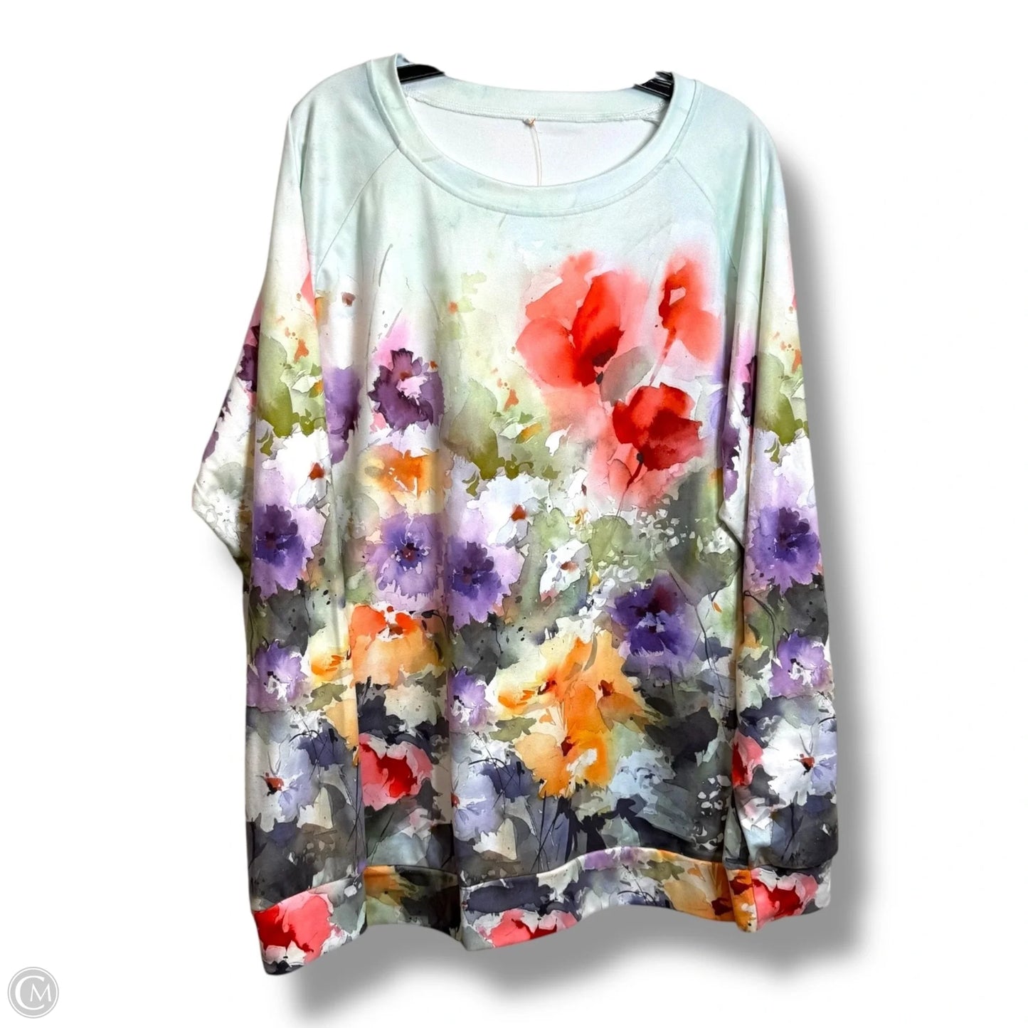 Top Long Sleeve Basic By Clothes Mentor In White, Size: Xxl