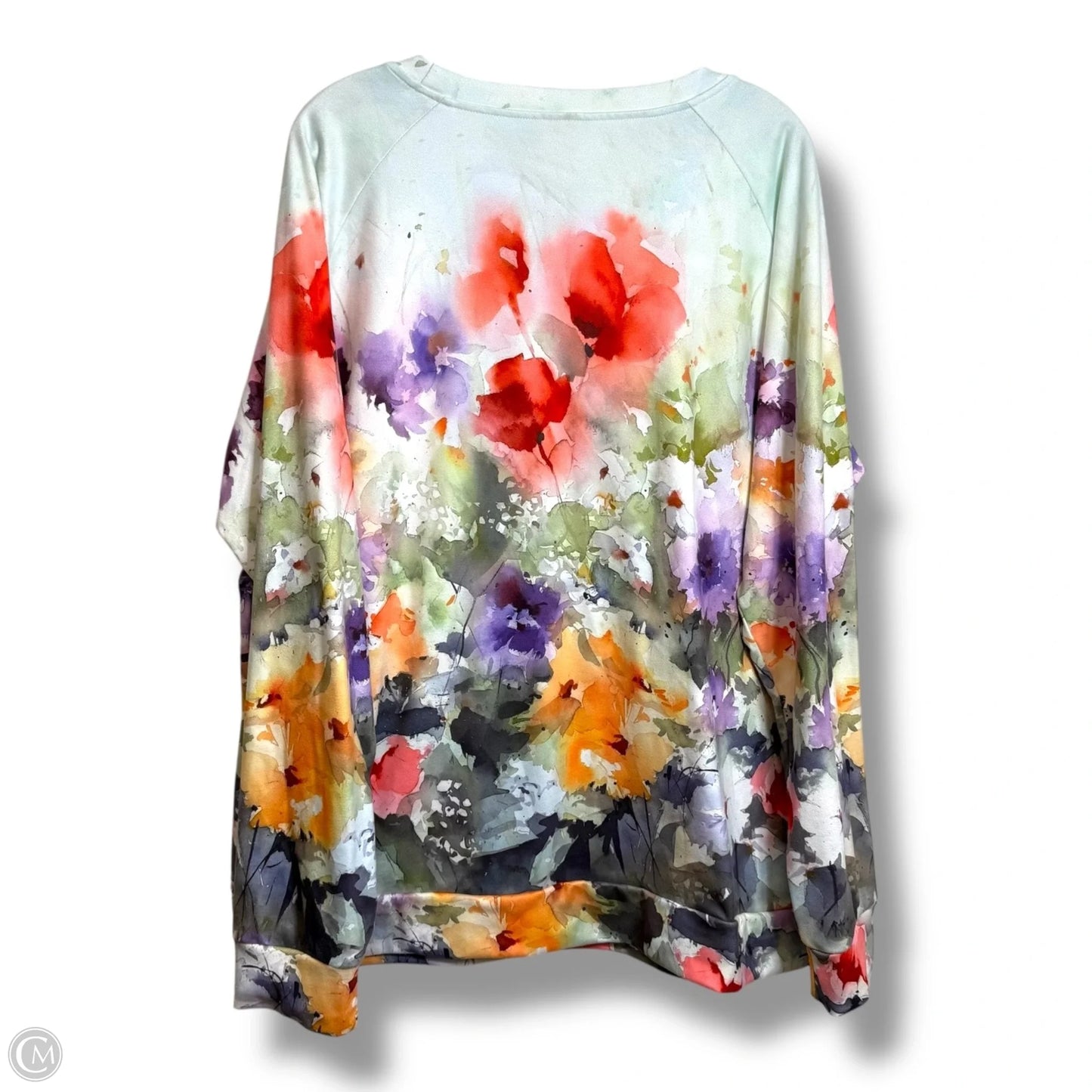 Top Long Sleeve Basic By Clothes Mentor In White, Size: Xxl