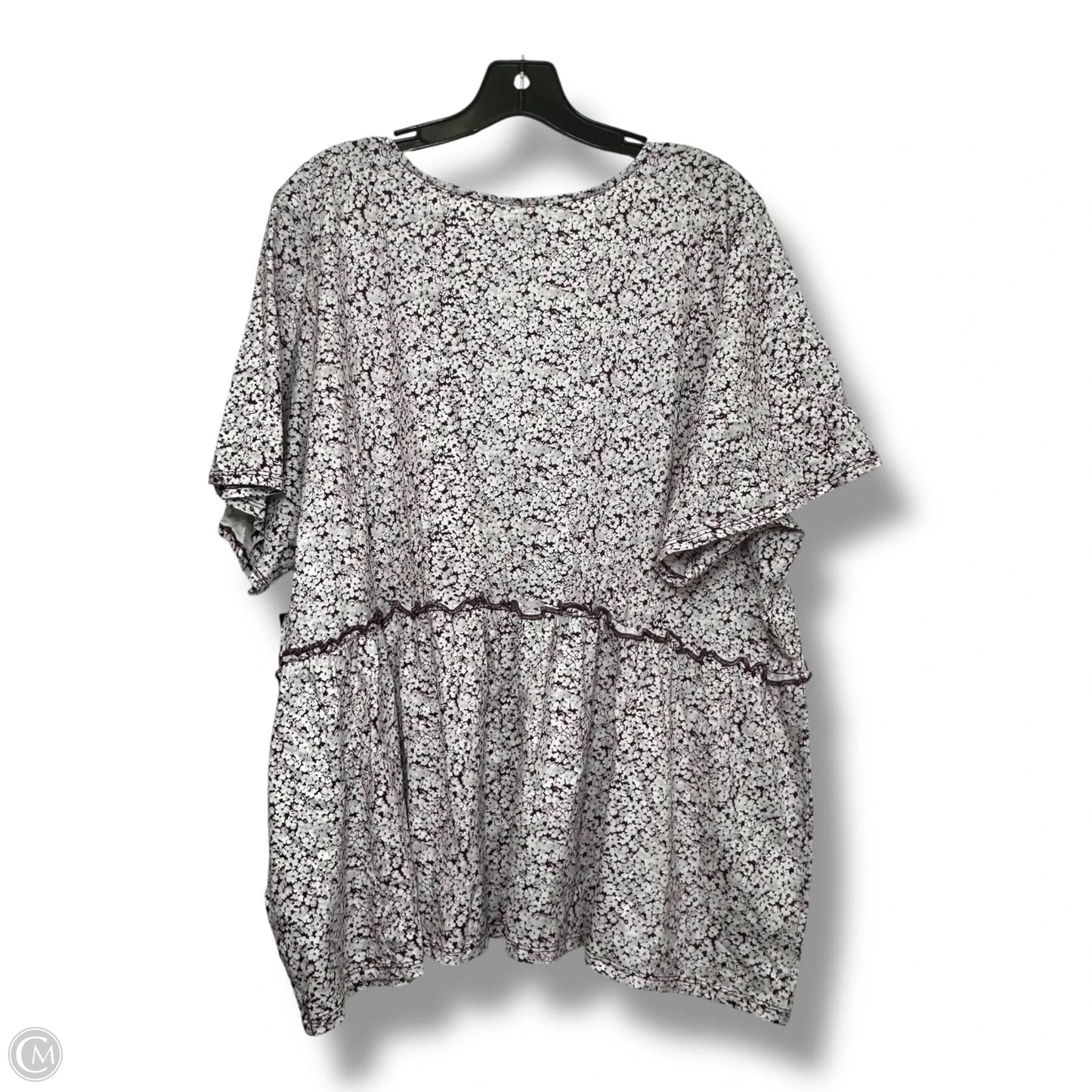 Top Short Sleeve Basic By Torrid In Purple & White, Size: 3x