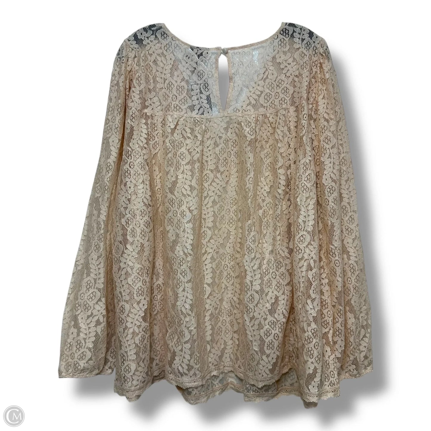 Top Long Sleeve Basic By Torrid In Cream, Size: 3x