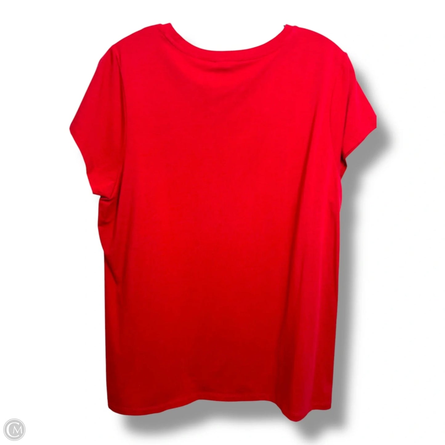 Top Short Sleeve By Calvin Klein In Red, Size: L