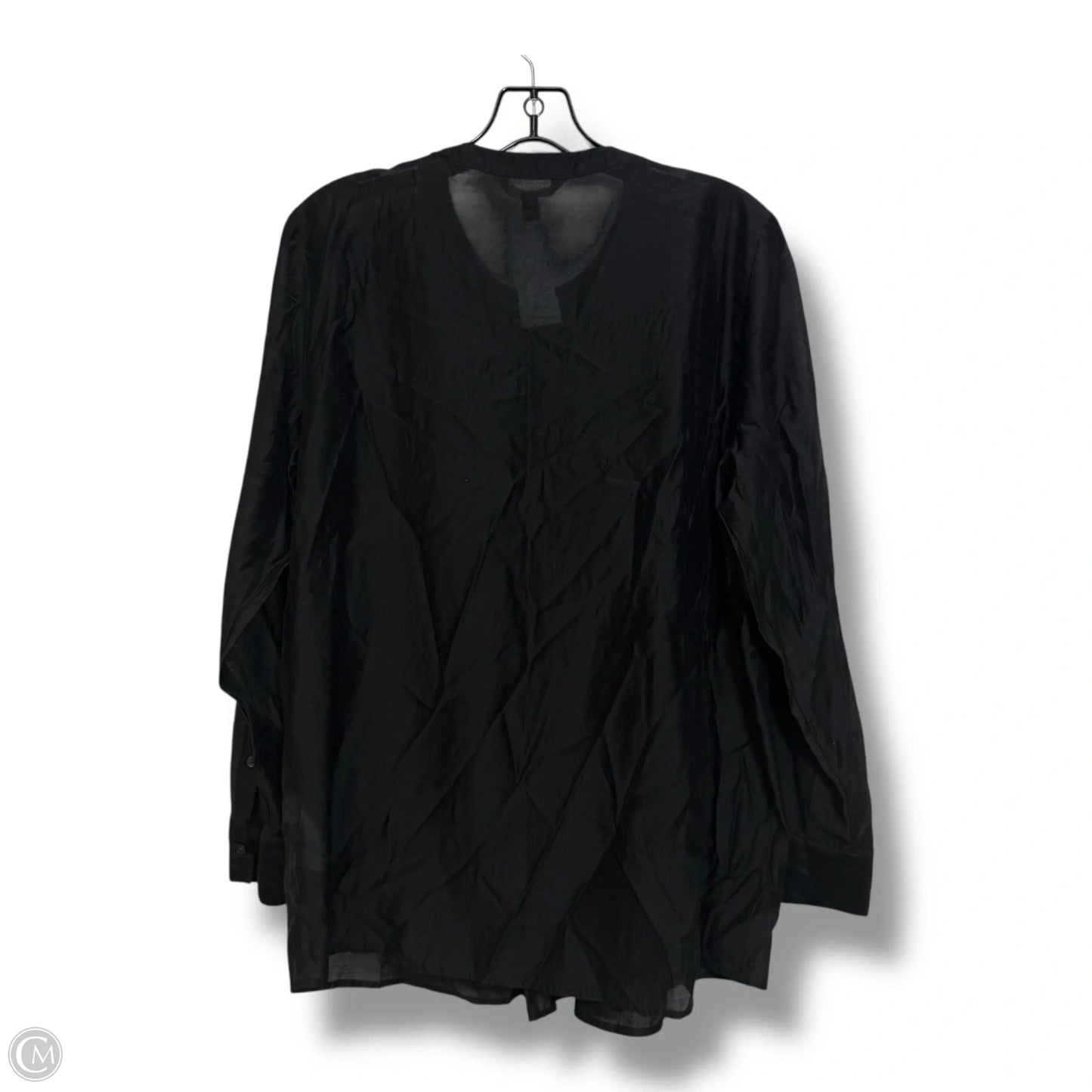 Top Long Sleeve Basic By Banana Republic In Black, Size: L