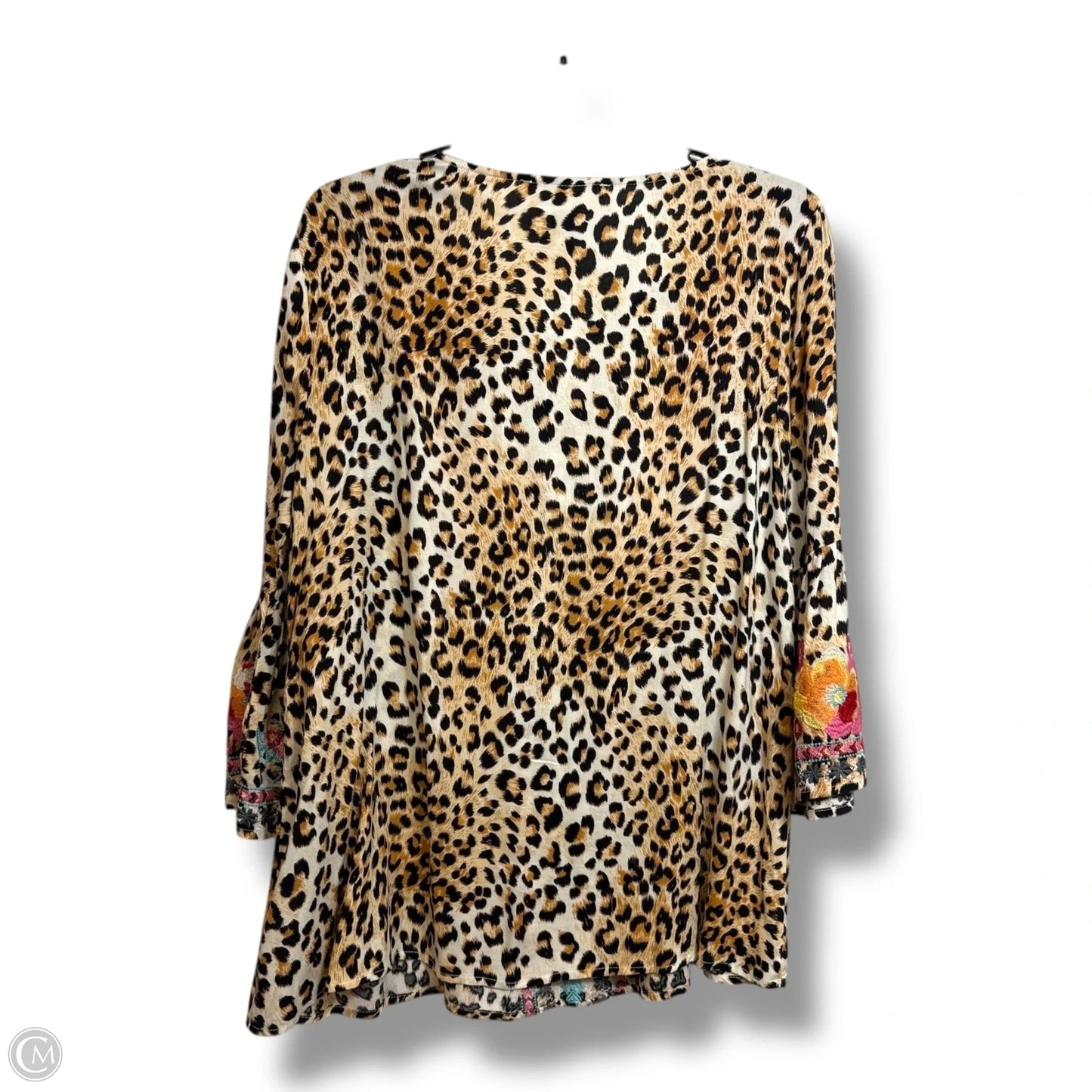 Top Long Sleeve Basic By Savanna Jane In Animal Print, Size: M