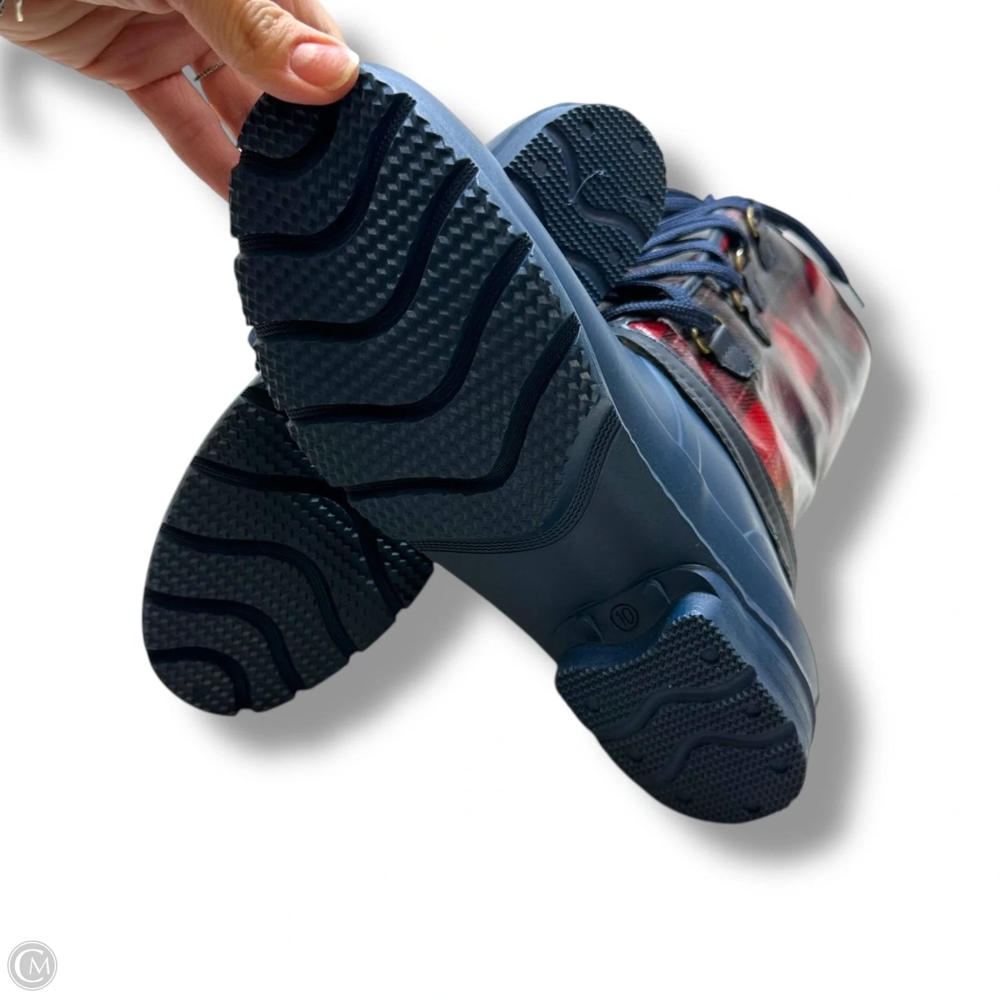 Boots Rain By Sporto In Plaid Pattern, Size: 10