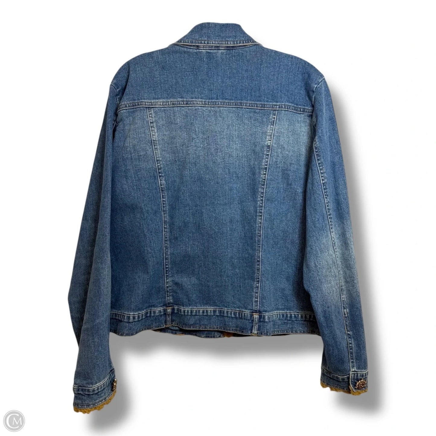 Jacket Denim By Clothes Mentor In Blue Denim, Size: L