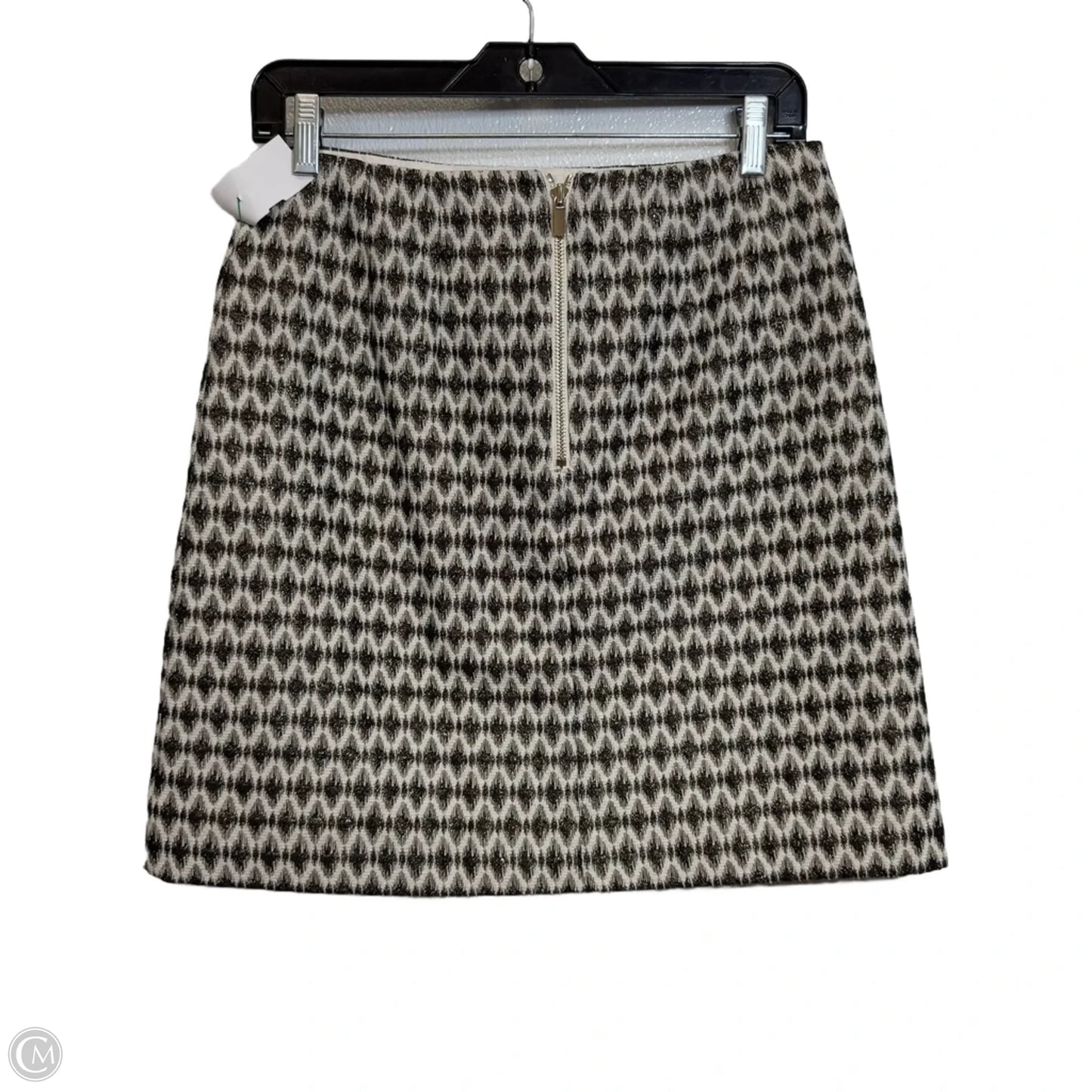 Skirt Mini & Short By Loft In Gold & White, Size: 2