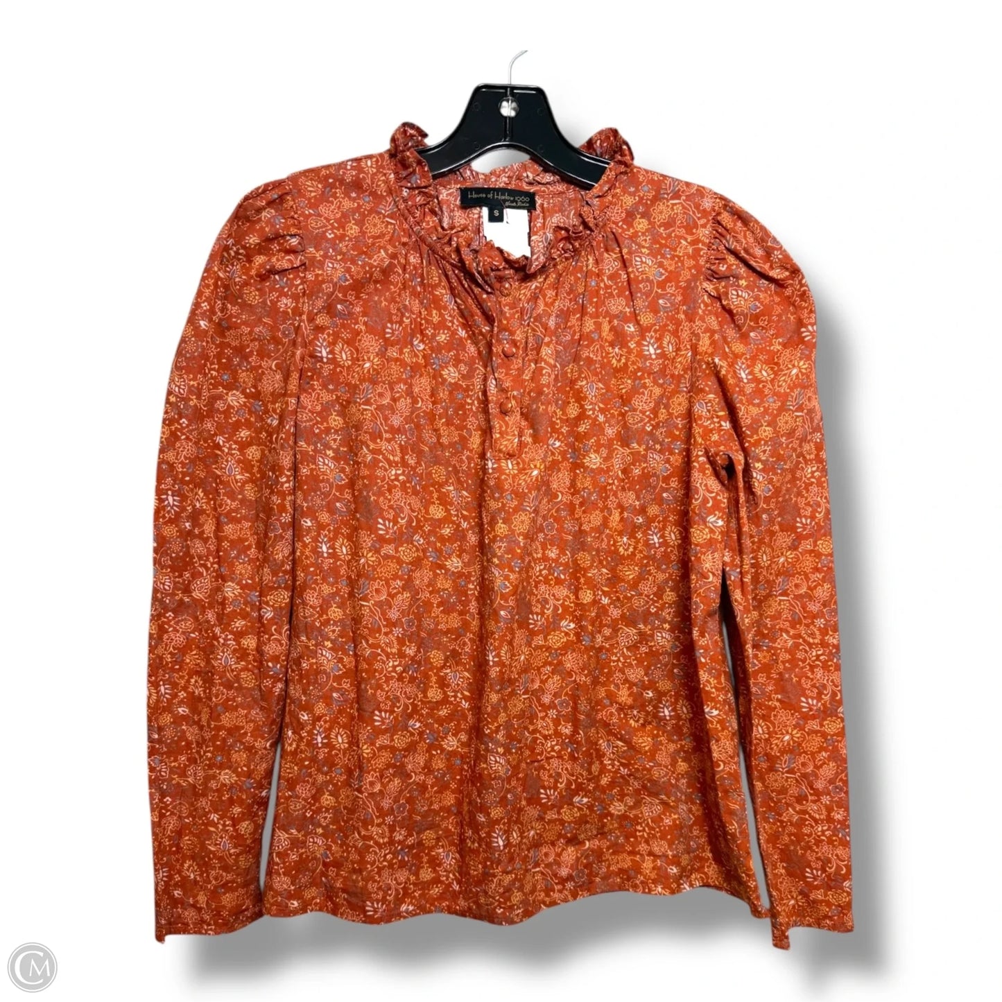 Top Long Sleeve By House Of Harlow In Orange, Size: S
