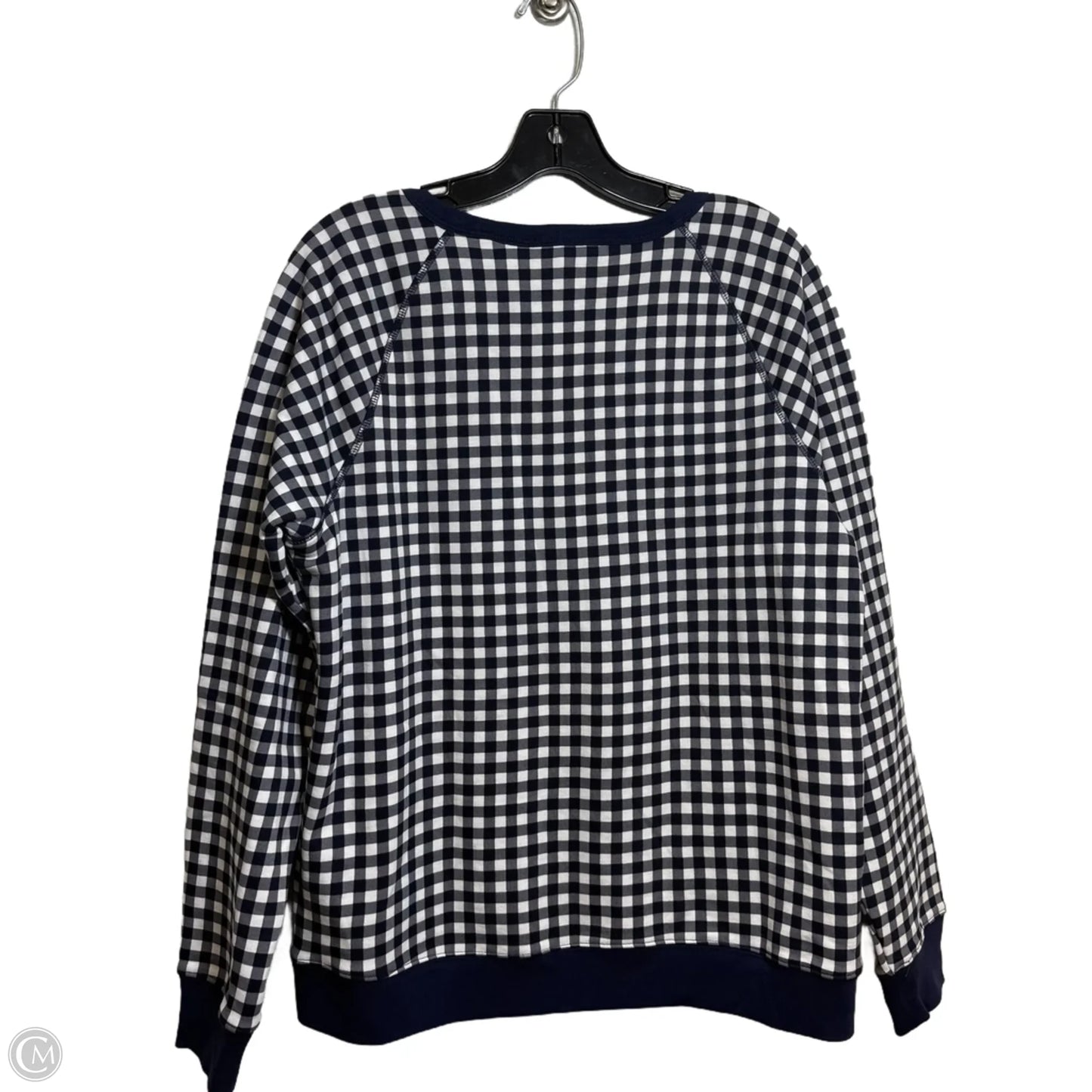 Top Long Sleeve Basic By Draper James In Checkered Pattern, Size: L