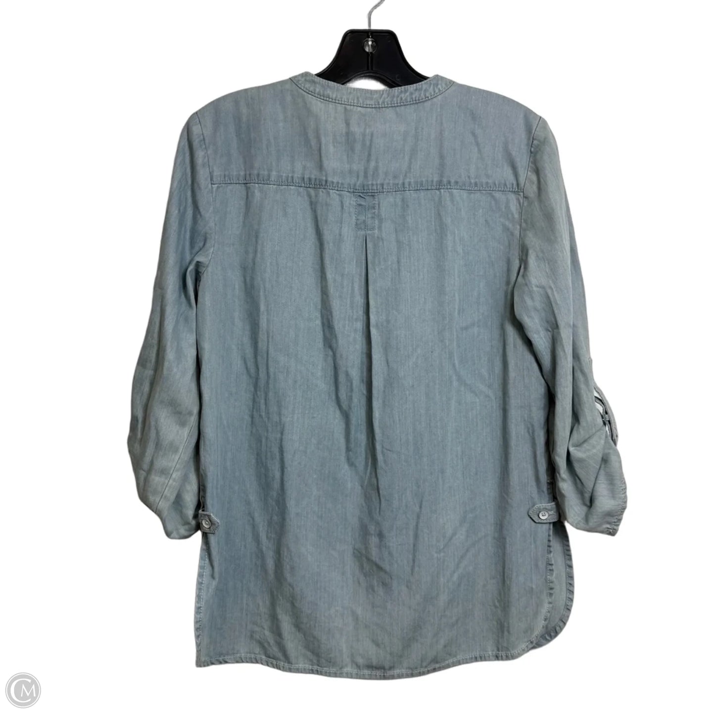 Top Long Sleeve By Loft In Blue Denim, Size: Xs