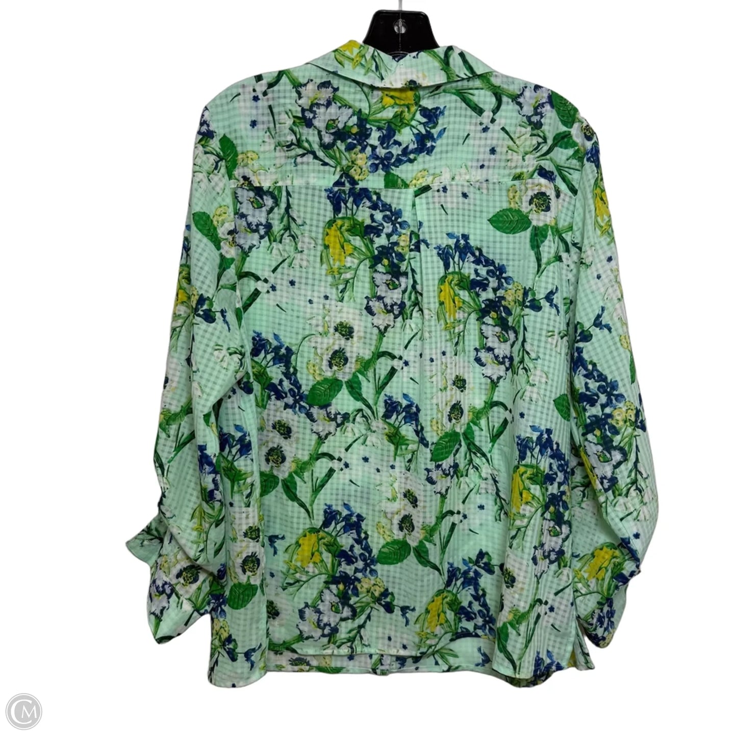 Top Long Sleeve Basic By Coral Bay In Green, Size: Xl