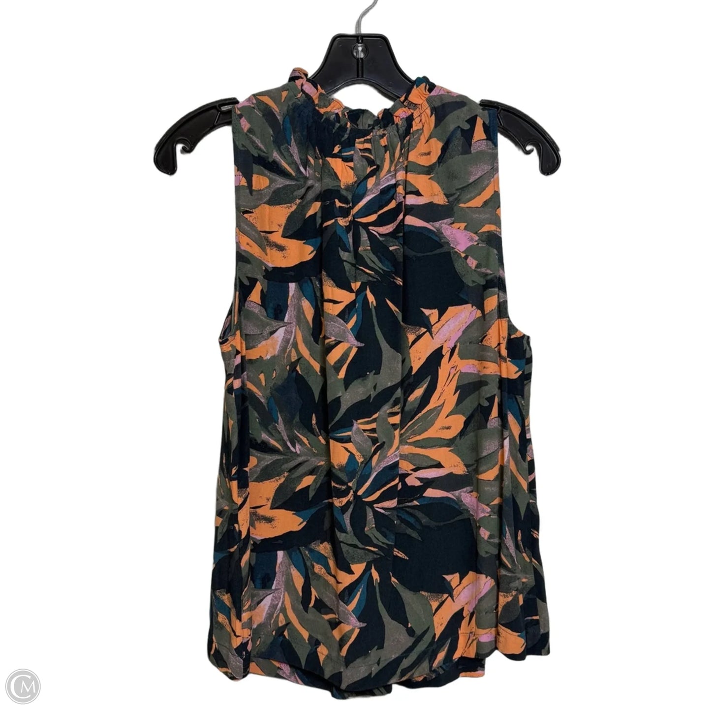 Top Sleeveless By Evereve In Grey & Orange, Size: M