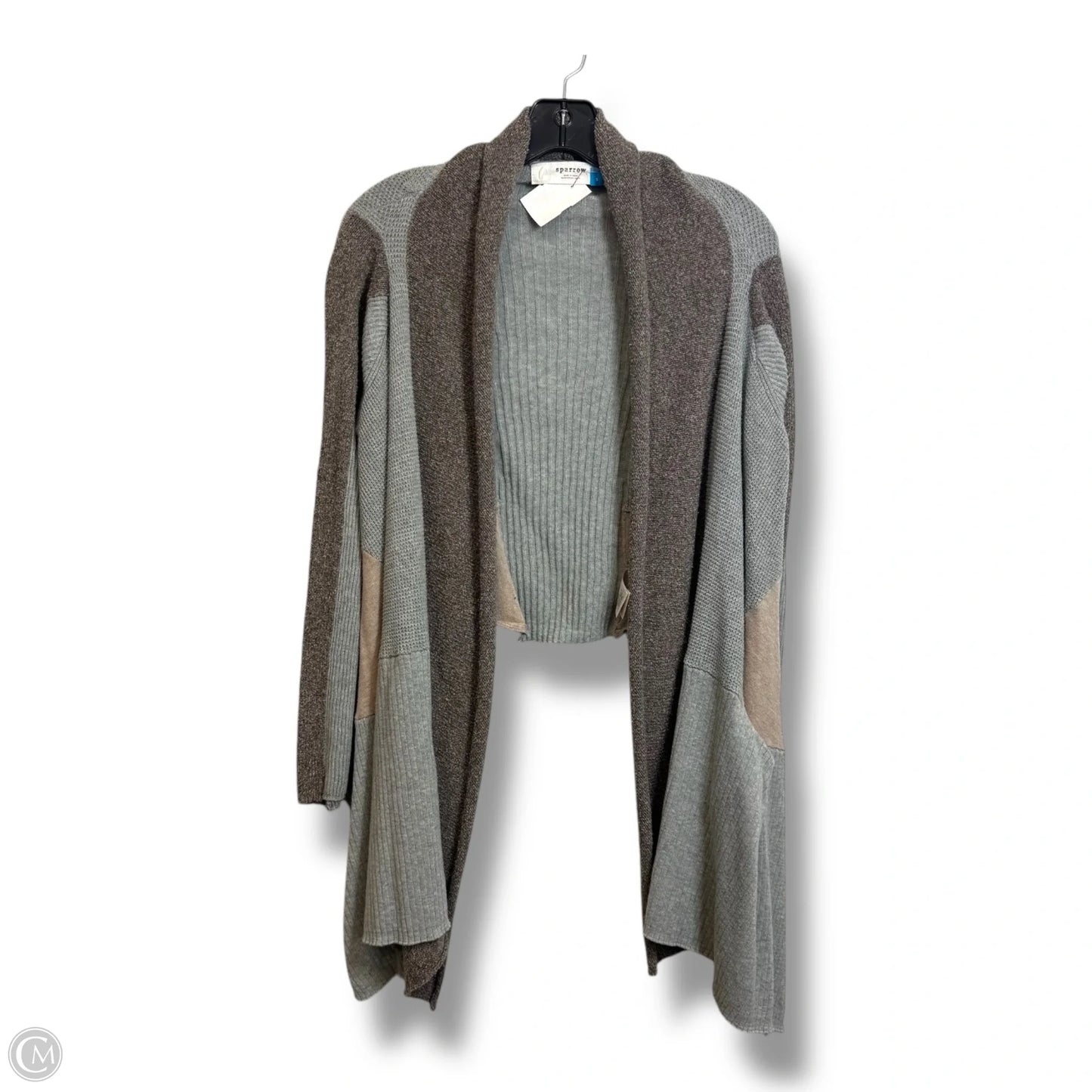 Cardigan By Sparrow In Grey & Tan, Size: S