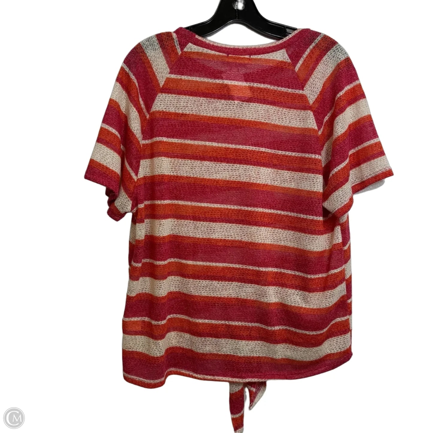 Top Short Sleeve Basic By Cotton Bleu In Orange & Pink, Size: M