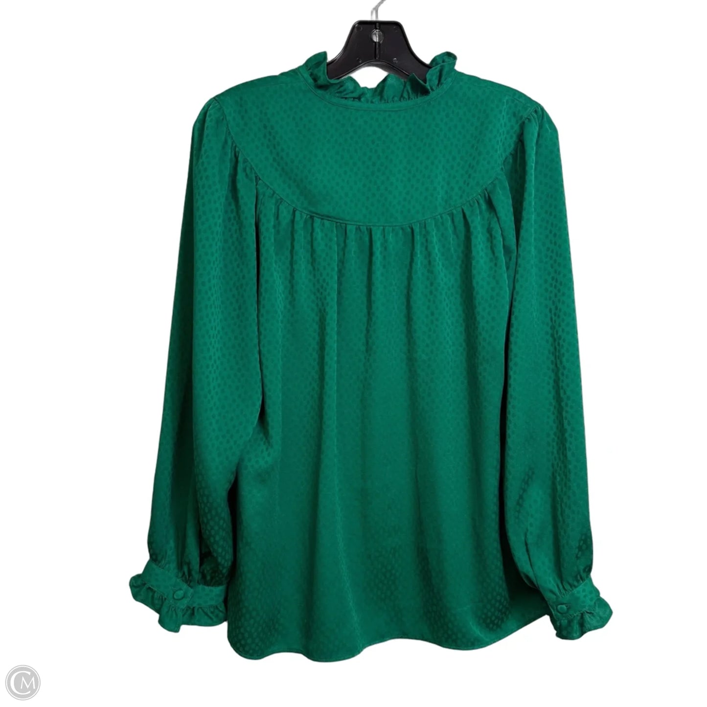 Top Long Sleeve Designer By Kate Spade In Green, Size: L