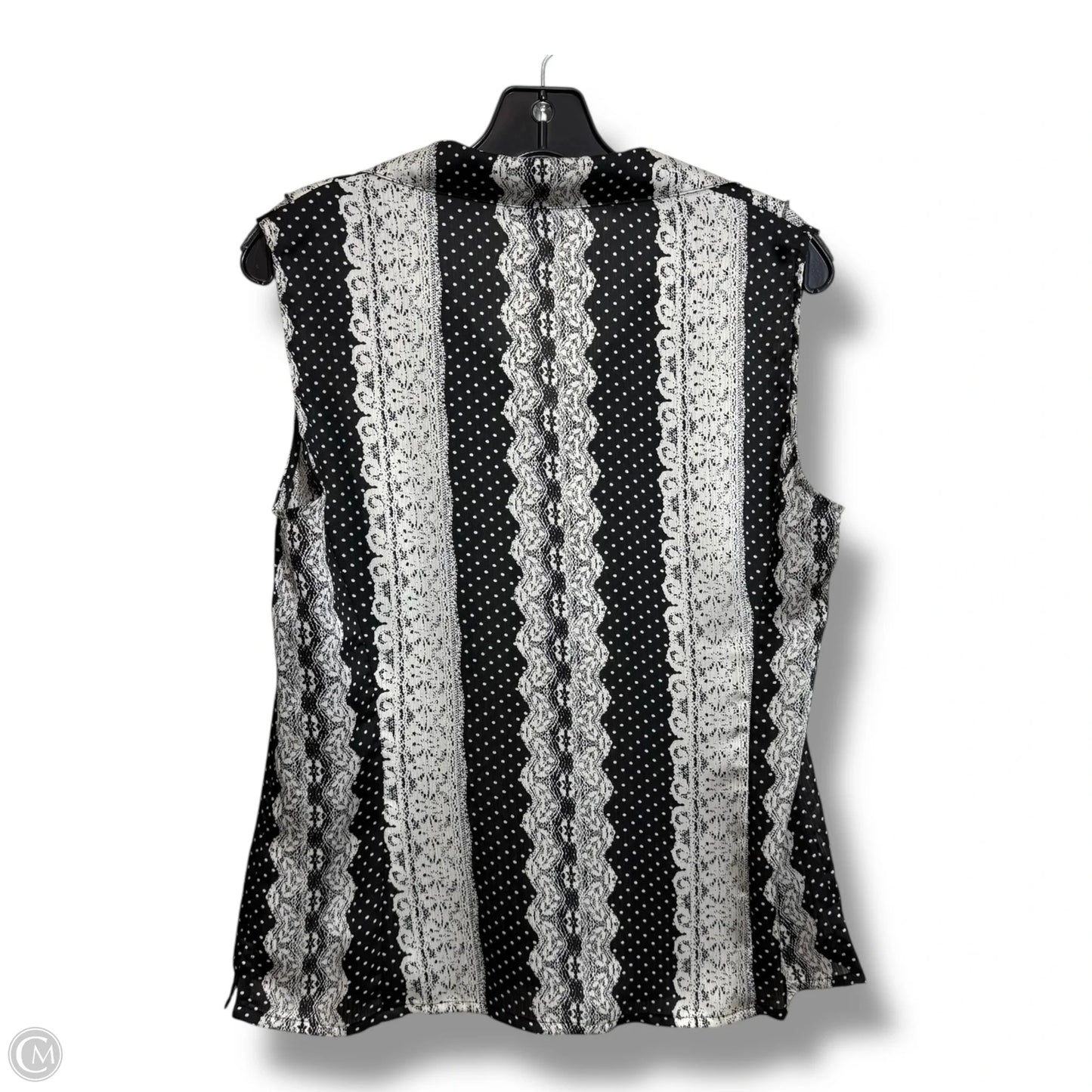 Top Sleeveless Basic By Tahari By Arthur Levine In Black & White, Size: M