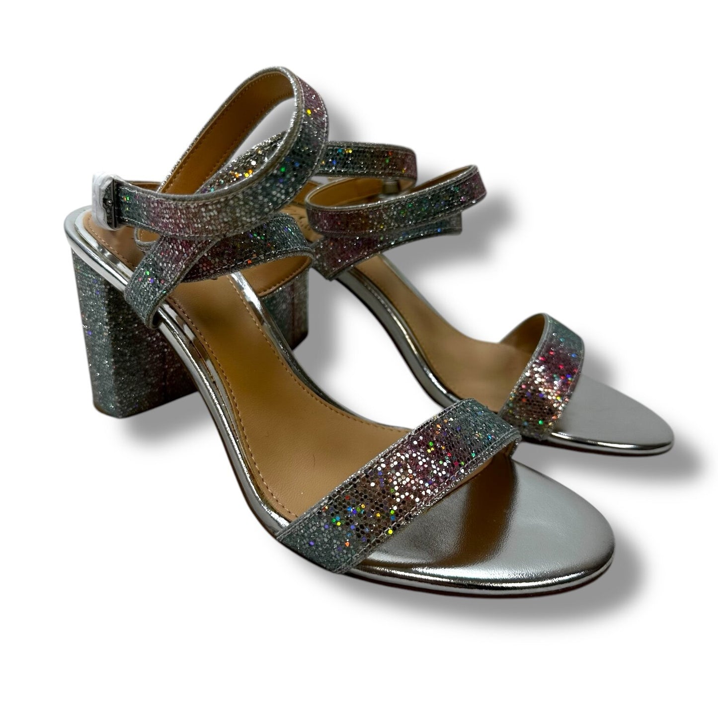 Sparkly Shoes Heels Block By Badgley Mischka Size: 7.5