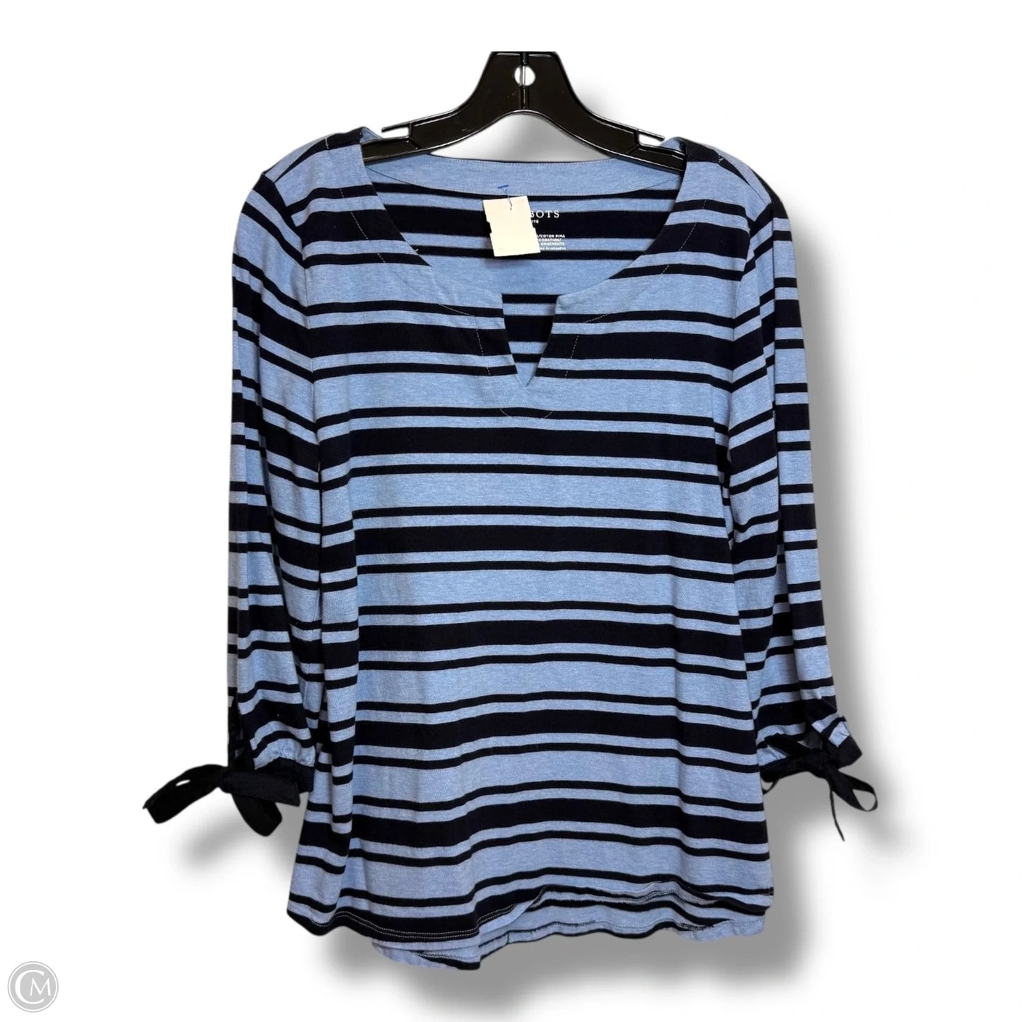 Top Short Sleeve Basic By Talbots In Striped Pattern, Size: Lp