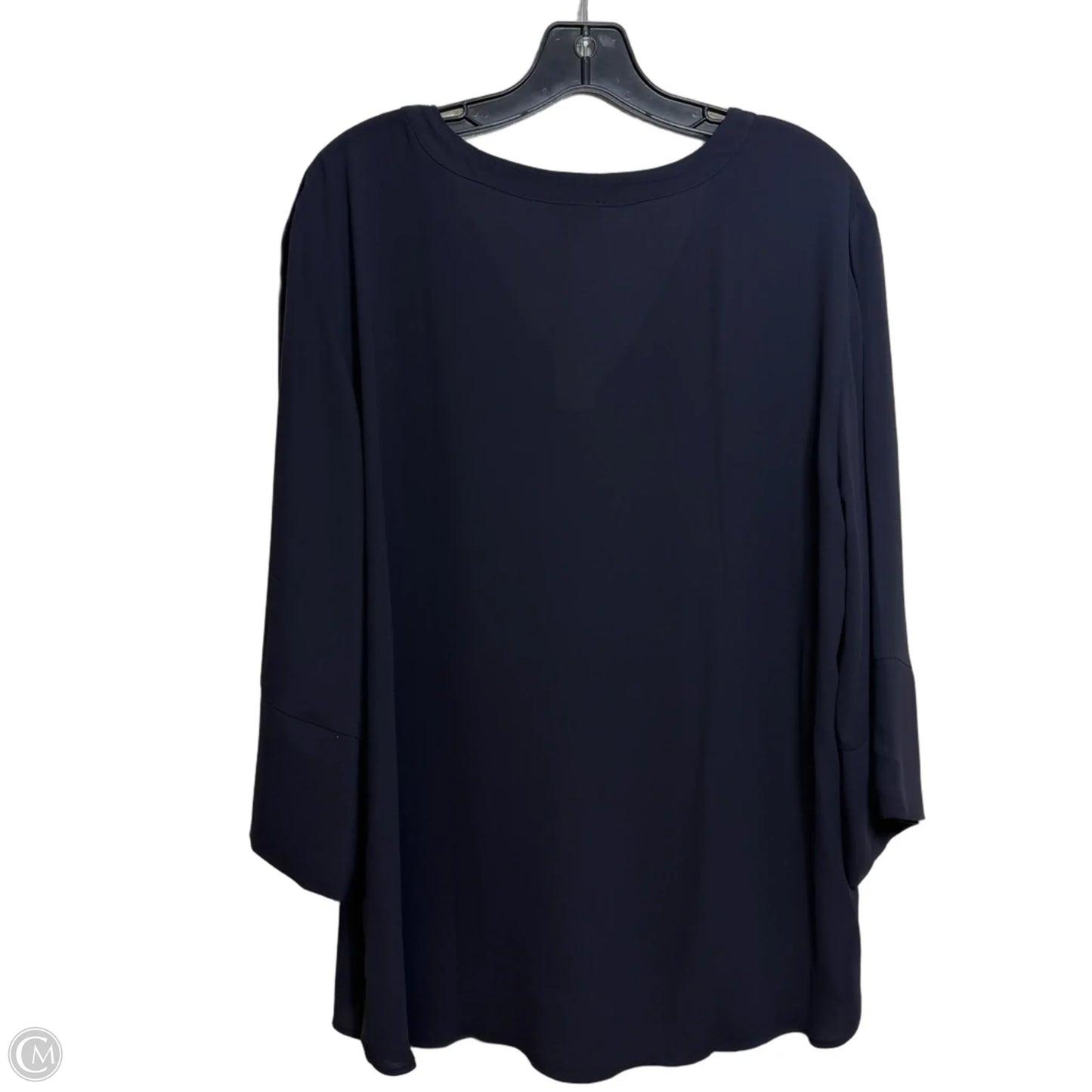 Top Long Sleeve By Ann Taylor In Navy, Size: L