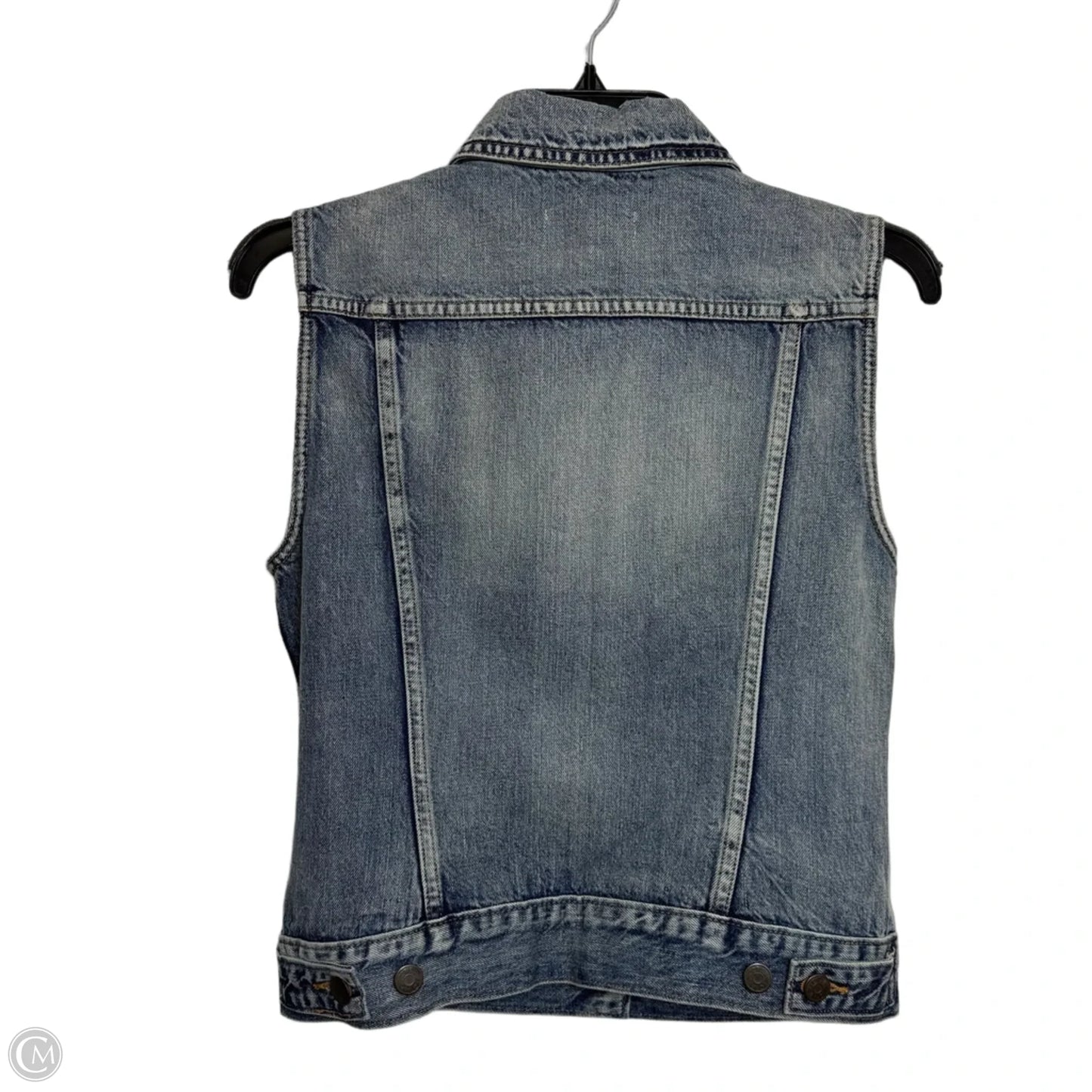 Vest Faux Fur & Sherpa By J. Crew In Blue Denim, Size: Xs