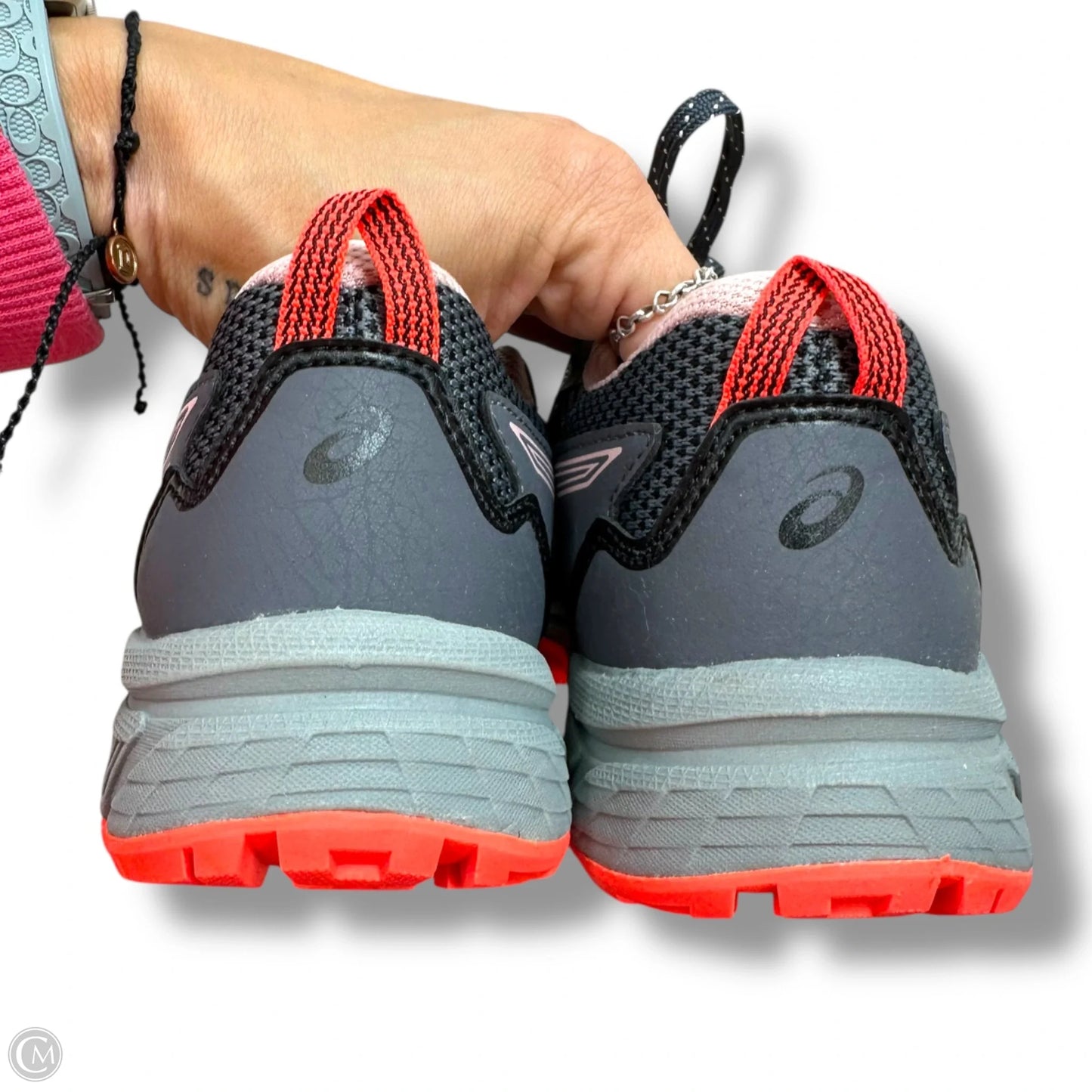 Shoes Athletic By Asics In Grey & Orange, Size: 6.5