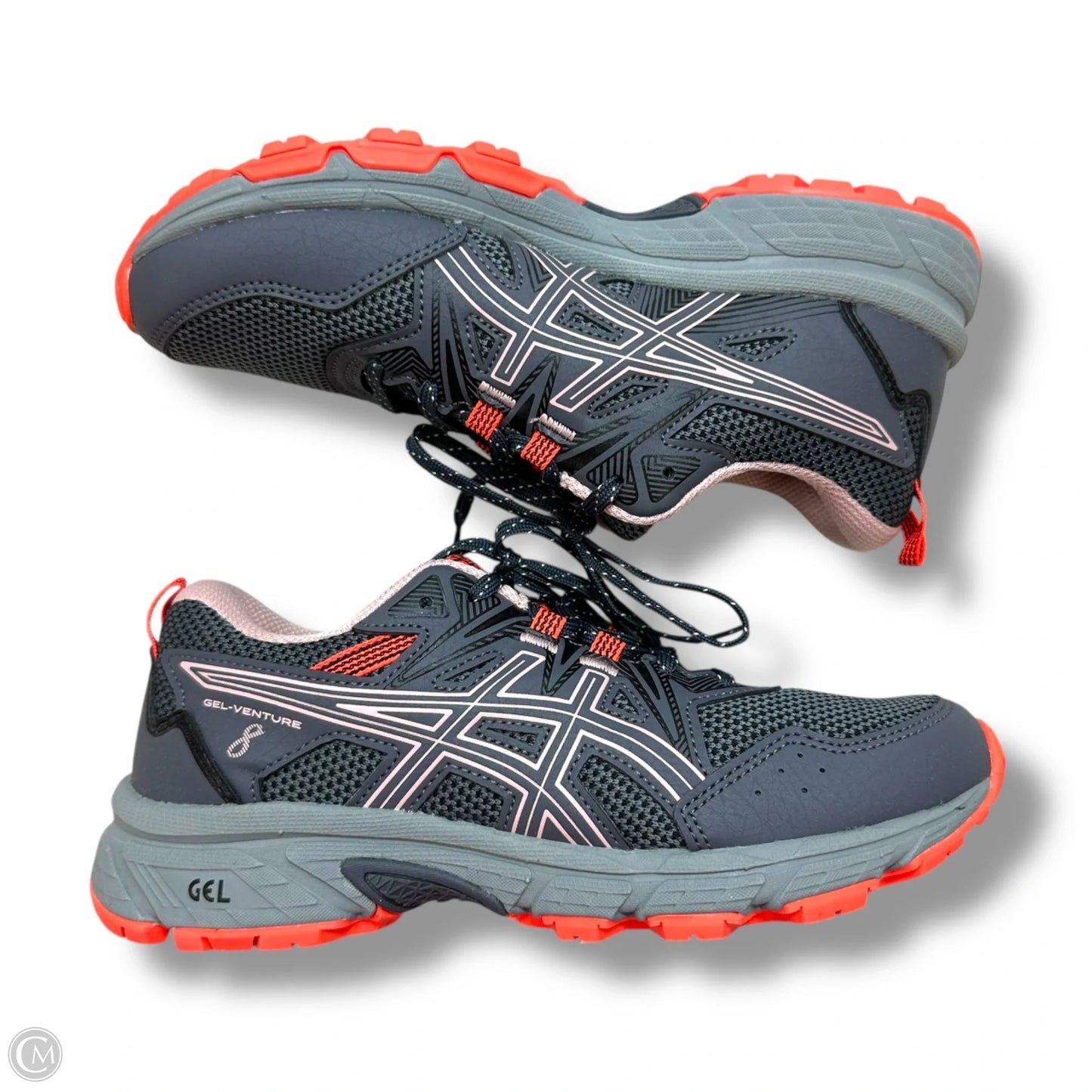Shoes Athletic By Asics In Grey & Orange, Size: 6.5