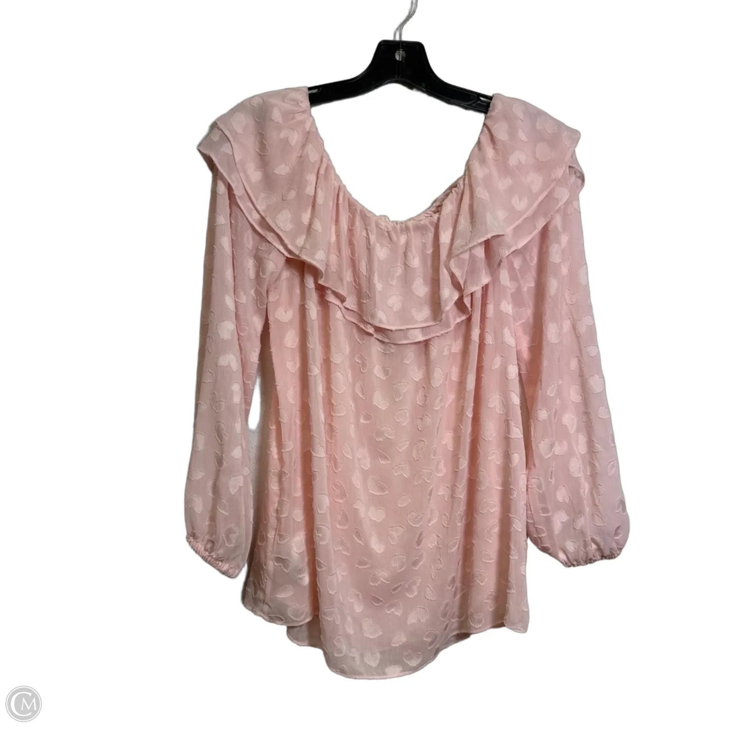 Top Long Sleeve By Michael By Michael Kors In Pink, Size: Xl