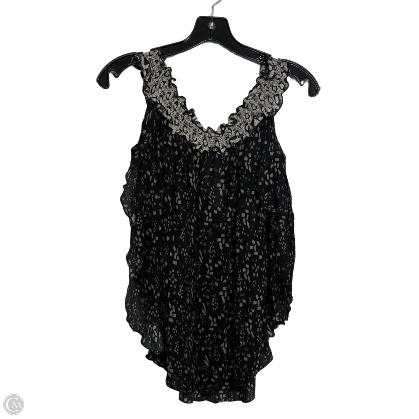 Top Sleeveless By Free People In Black & Cream, Size: M