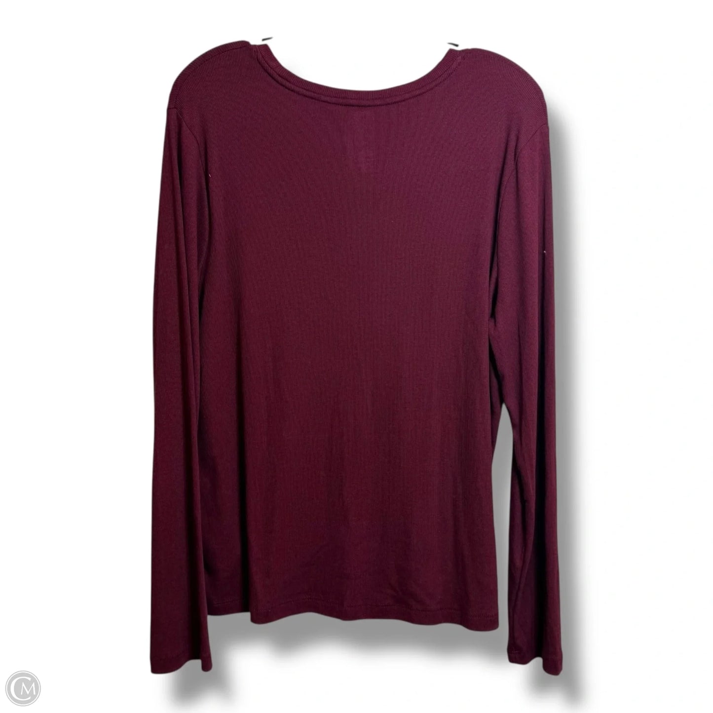 Top Long Sleeve By A New Day In Maroon, Size: Xxl