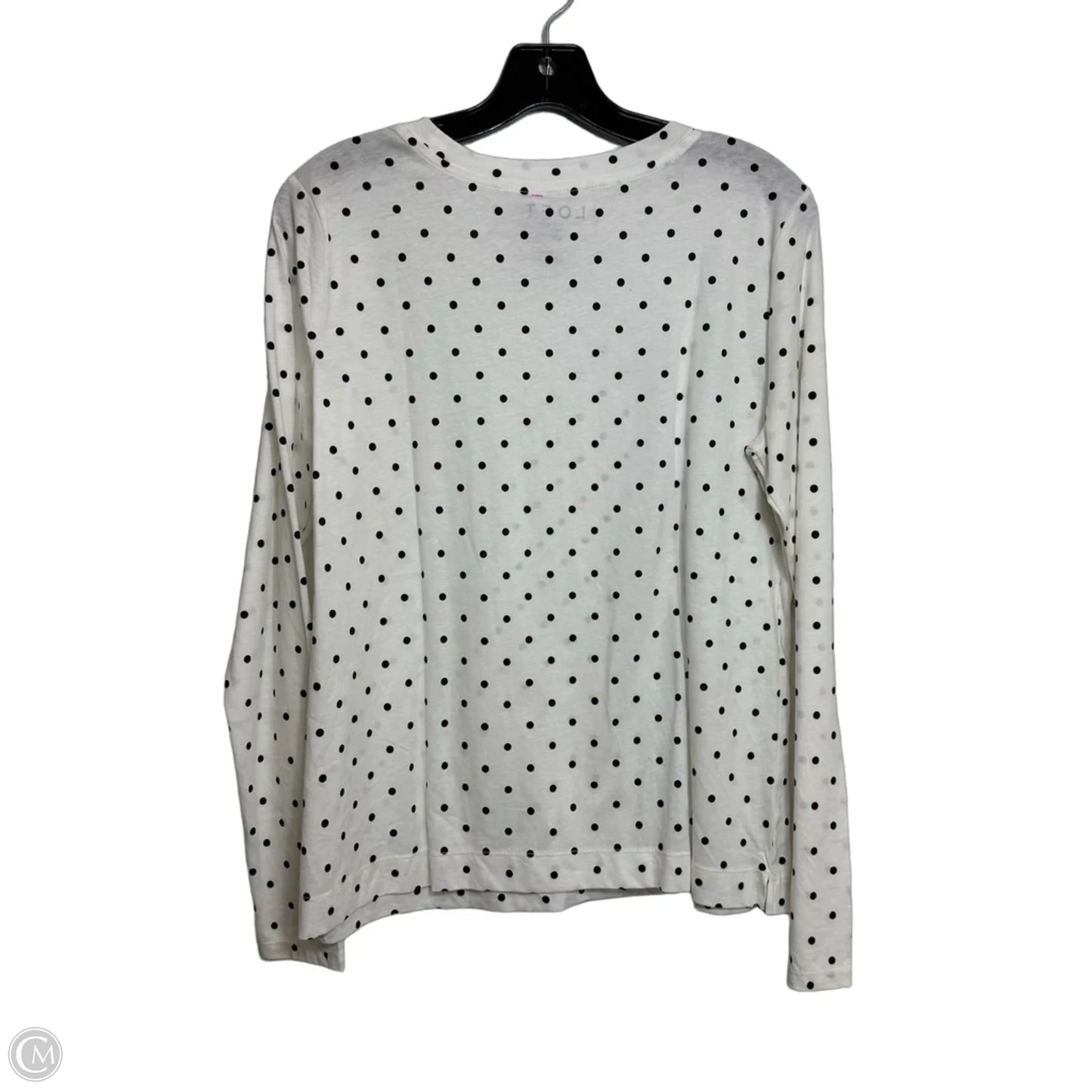 Top Long Sleeve Basic By Loft In Black & White, Size: M