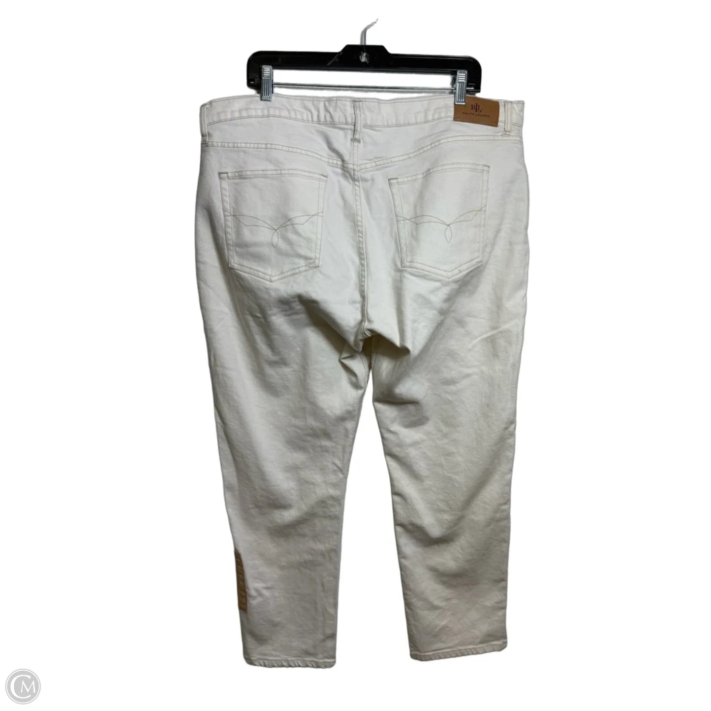 Jeans Boyfriend By Lauren By Ralph Lauren In White, Size: 16