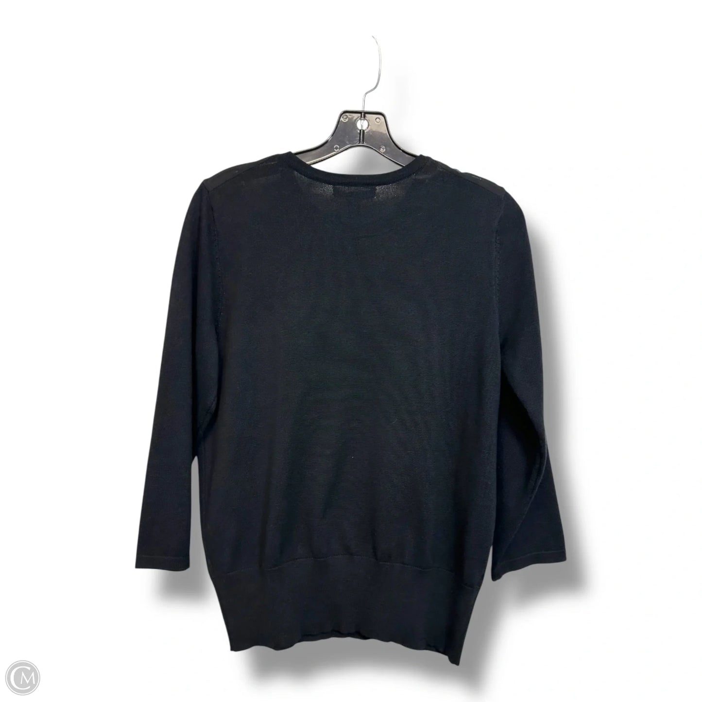 Top 3/4 Sleeve By Clothes Mentor In Black, Size: L