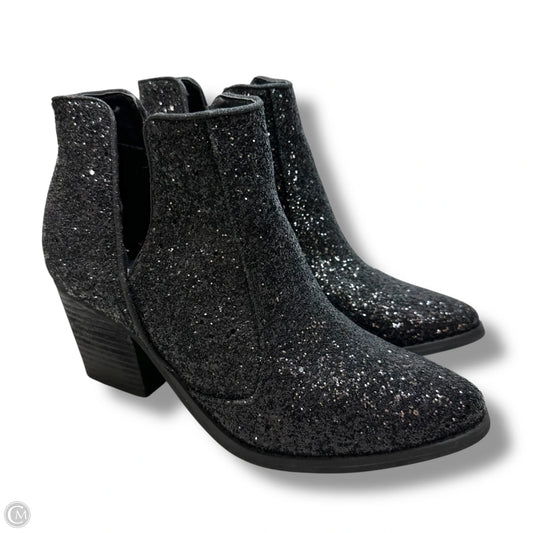 Boots Ankle Heels By Not Rated In Black, Size: 9.5