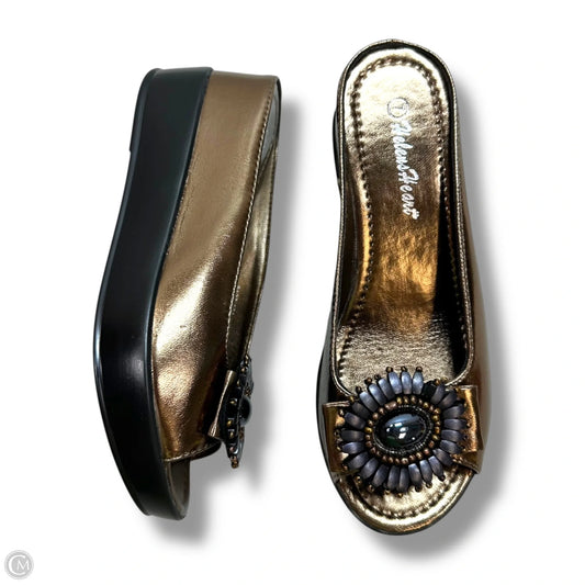 Shoes Heels Platform By Clothes Mentor In Bronze