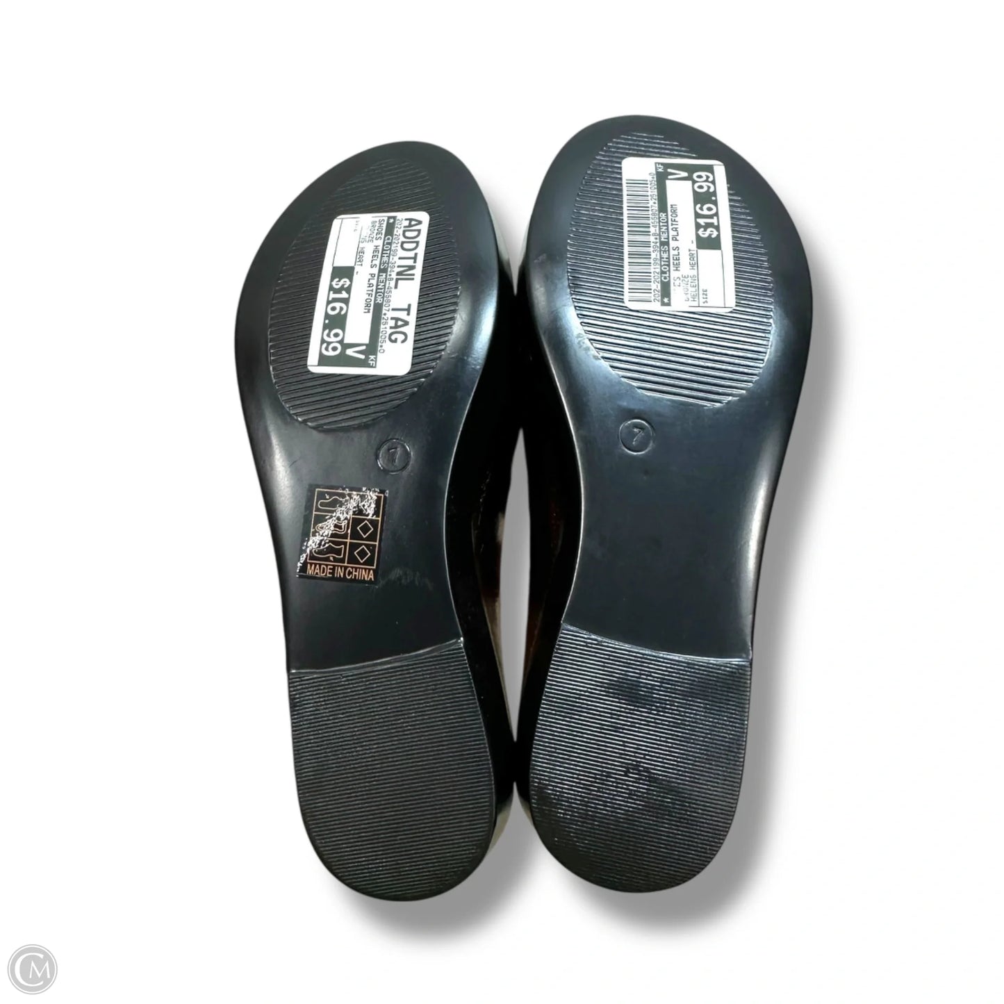 Shoes Heels Platform By Clothes Mentor In Bronze