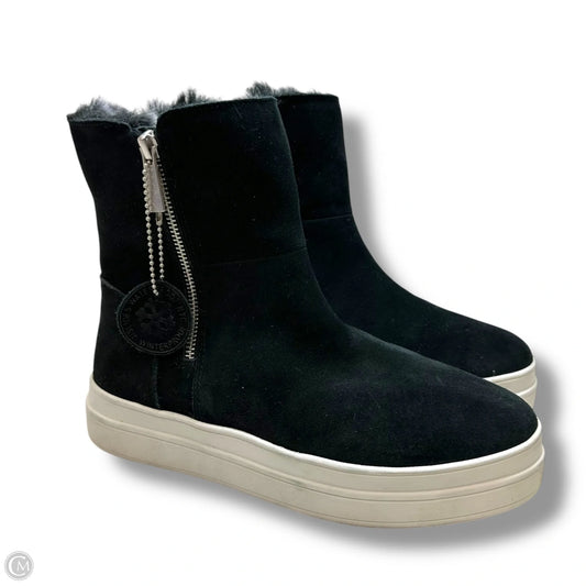 Boots Ankle Flats By Clothes Mentor In Black, Size: 8