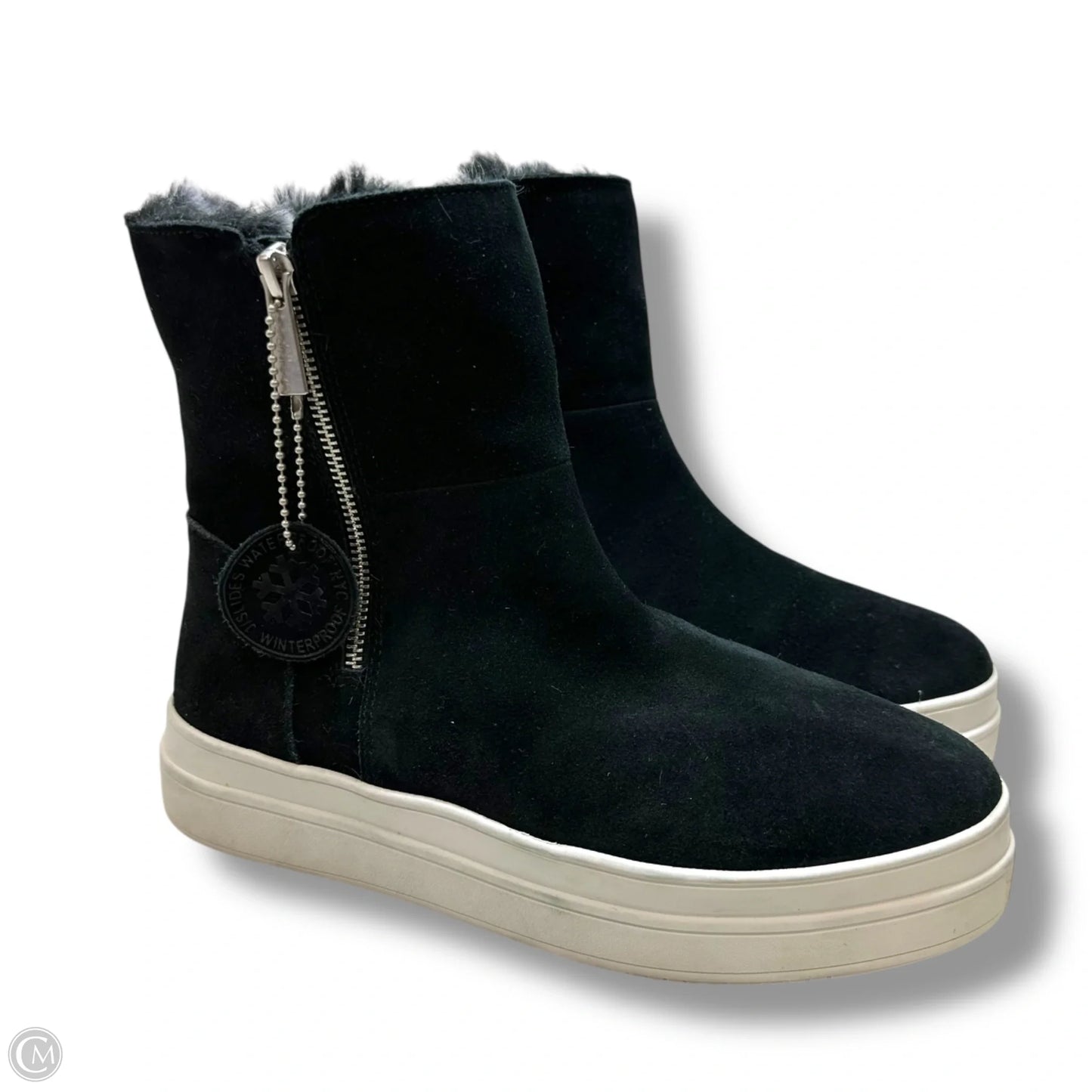 Boots Ankle Flats By Clothes Mentor In Black, Size: 8