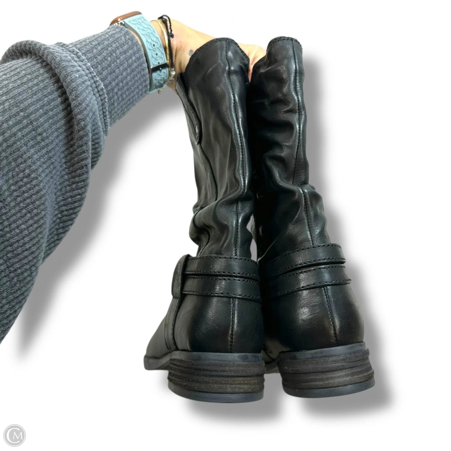 Boots Mid-calf Flats By Josef Seibel In Black, Size: 8