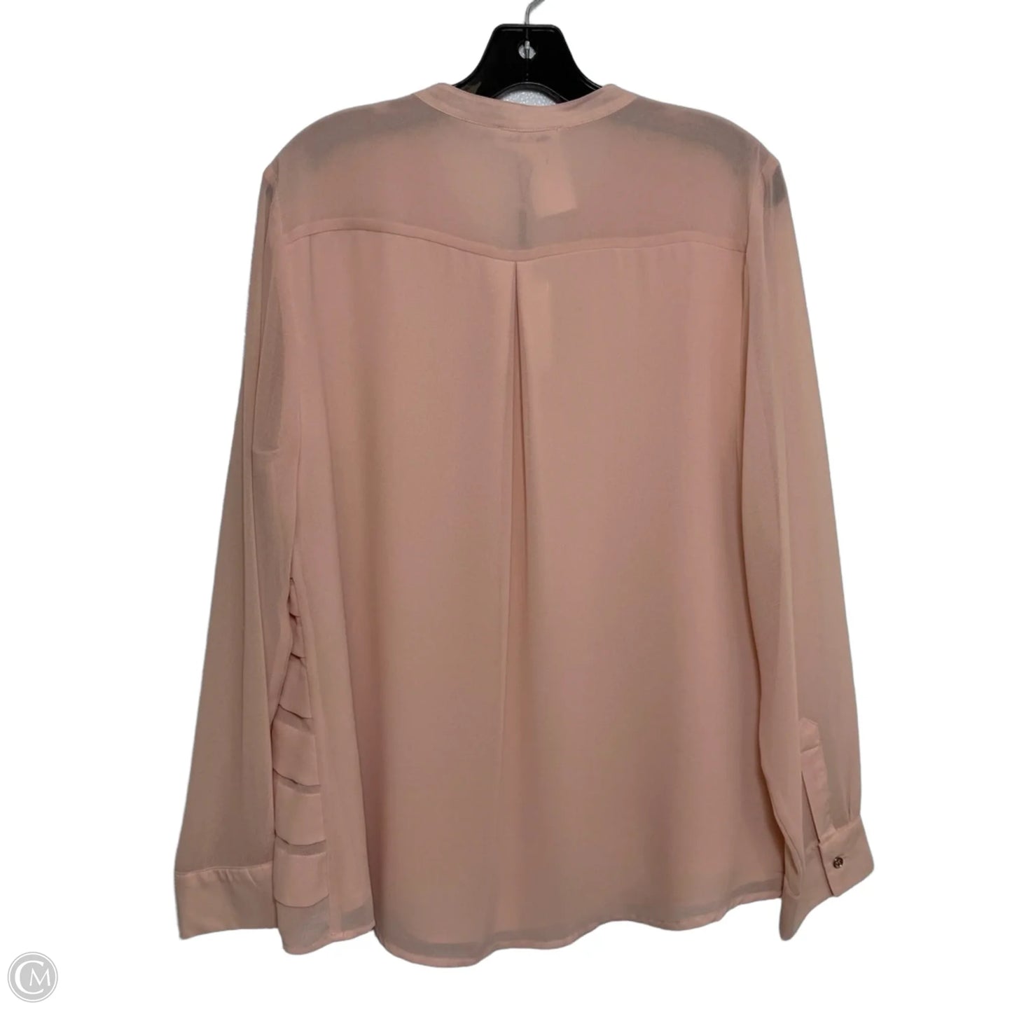 Top Long Sleeve By Calvin Klein In Pink, Size: L