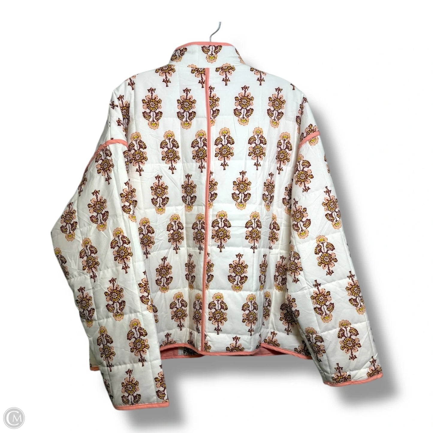 Coat Puffer & Quilted By Clothes Mentor In Pink & White, Size: Xl