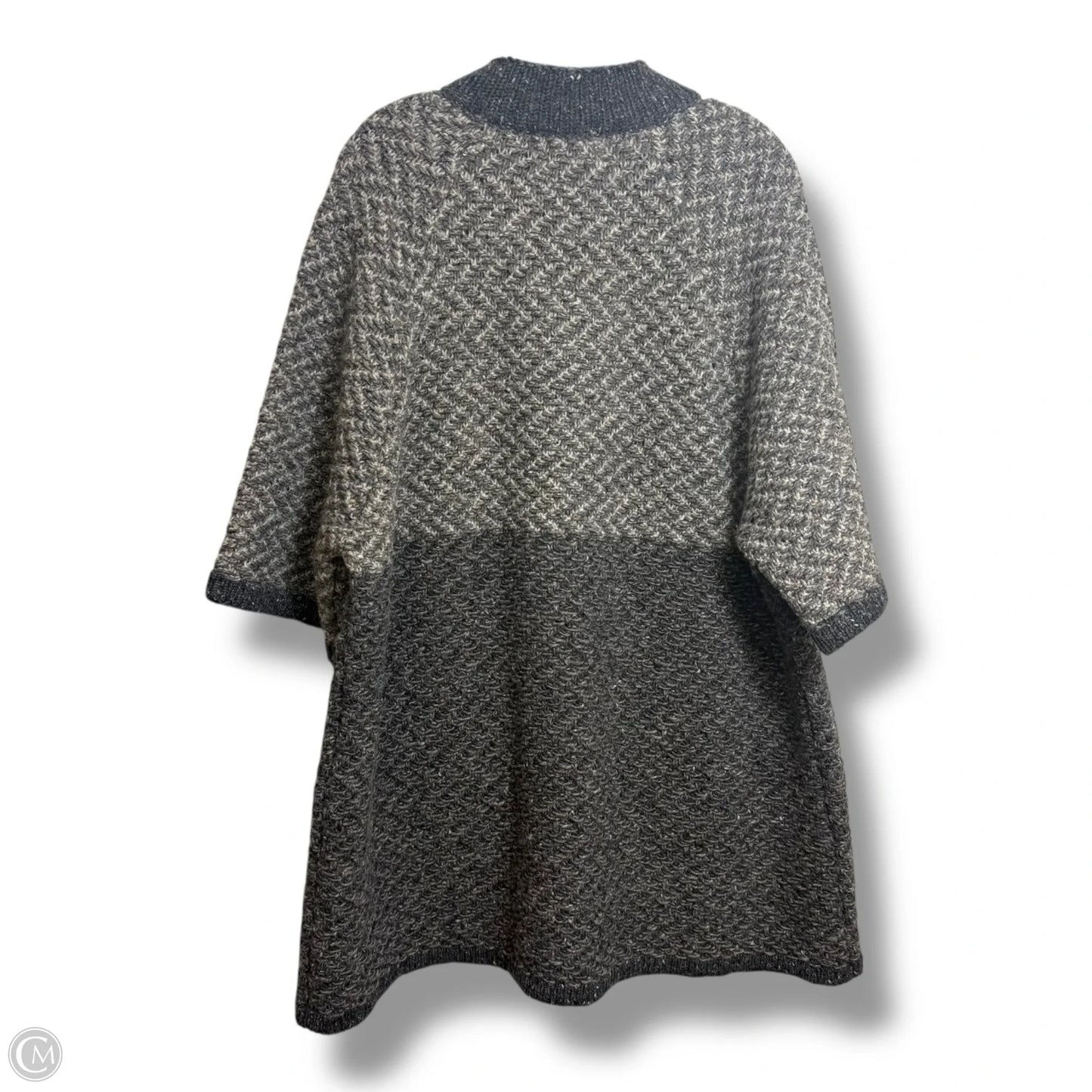 WOOL Sweater Short Sleeve By ARAN CRAFTS In Grey, Size: Xl