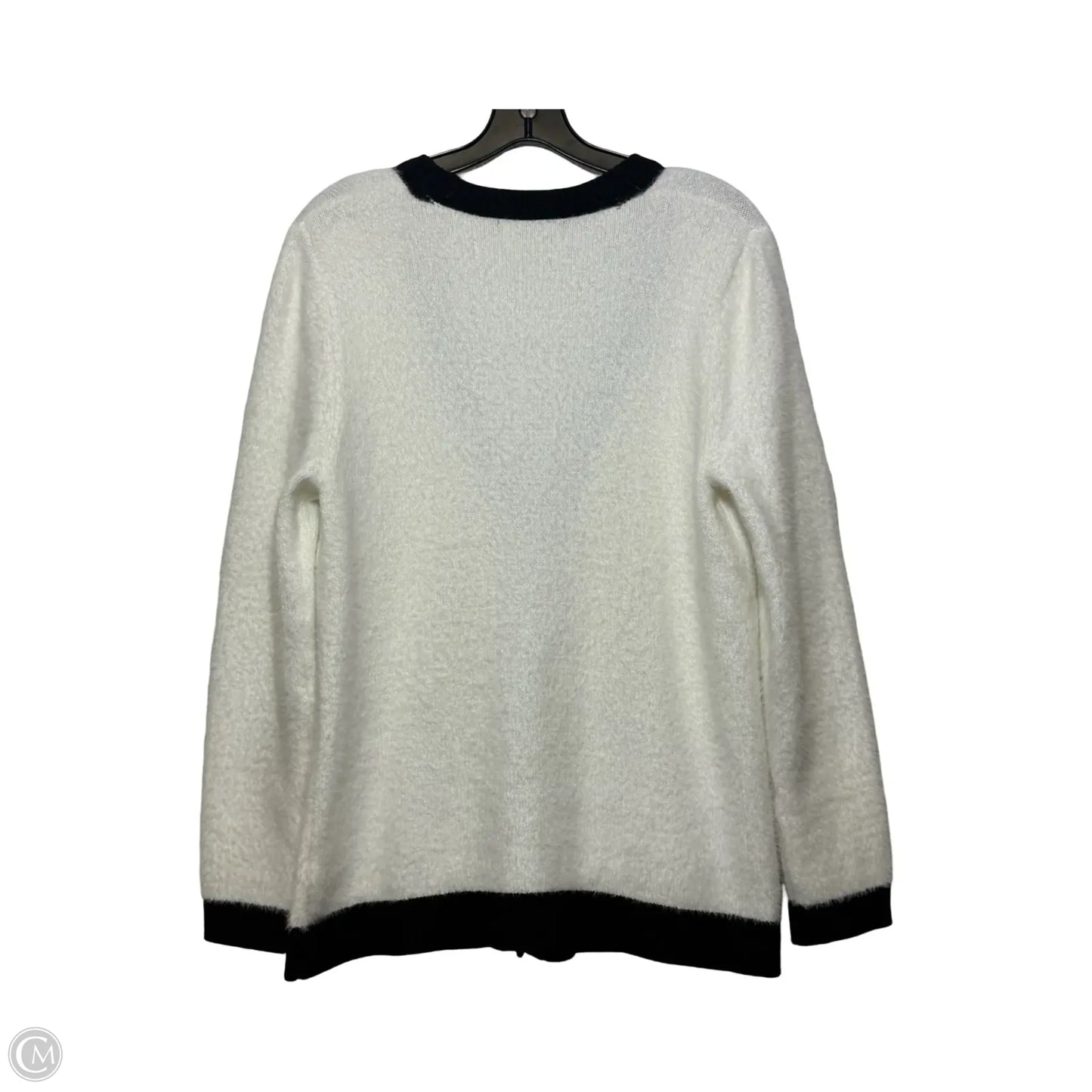 Sweater Cardigan By Tahari In White, Size: L