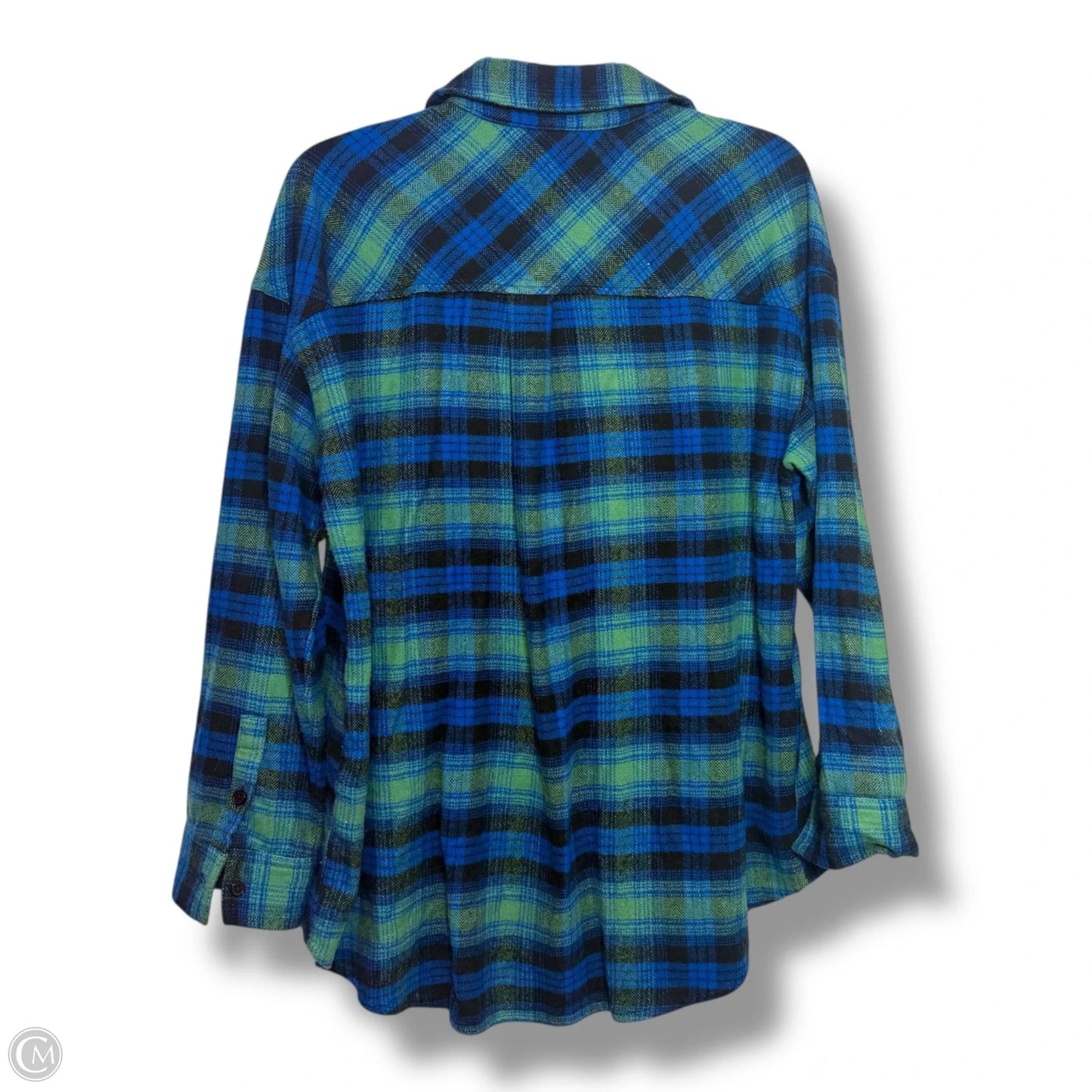 Top Long Sleeve By Bp In Plaid Pattern, Size: Xs