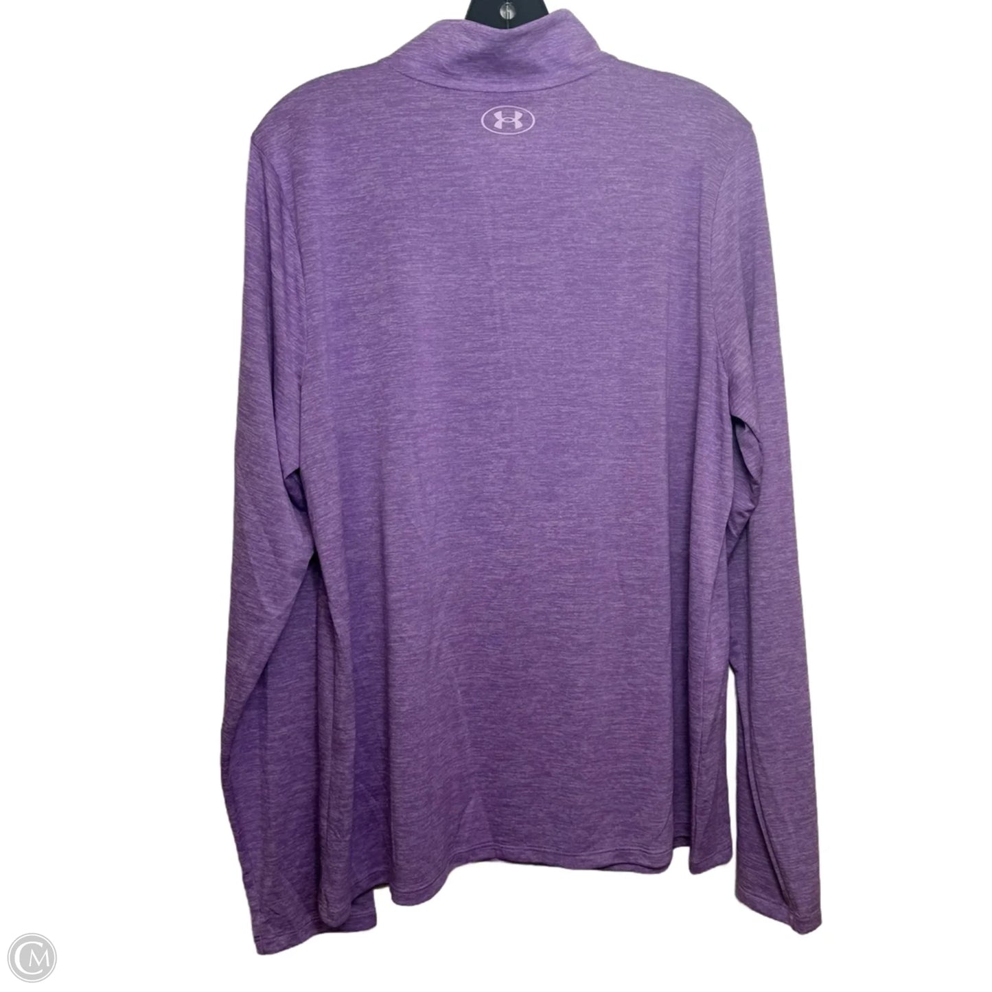 Athletic Top Long Sleeve Crewneck By Under Armour In Purple, Size: Xl
