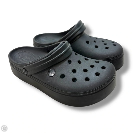 Shoes Heels Platform By Crocs In Black, Size: 9