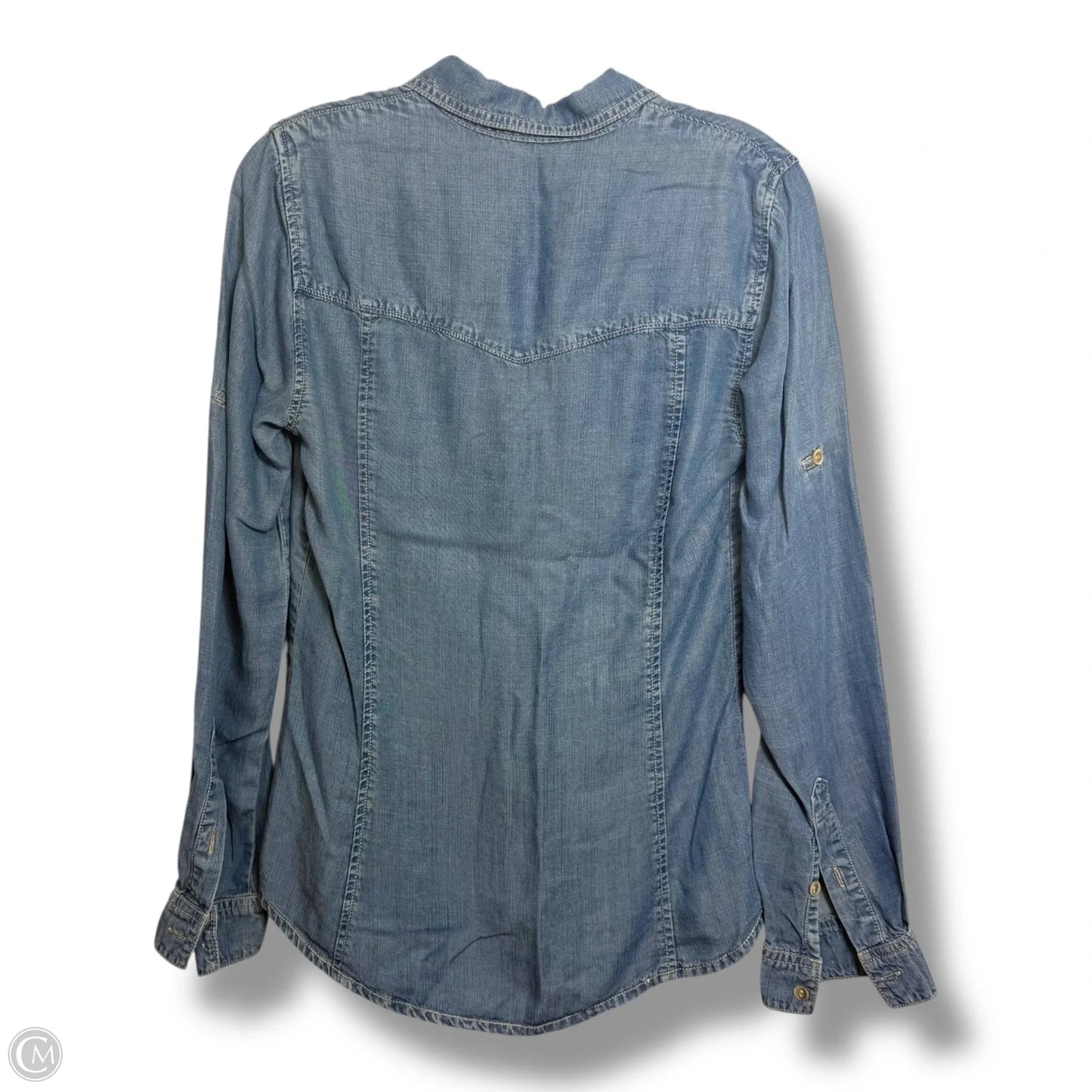 Top Long Sleeve By Cloth & Stone In Blue Denim, Size: S