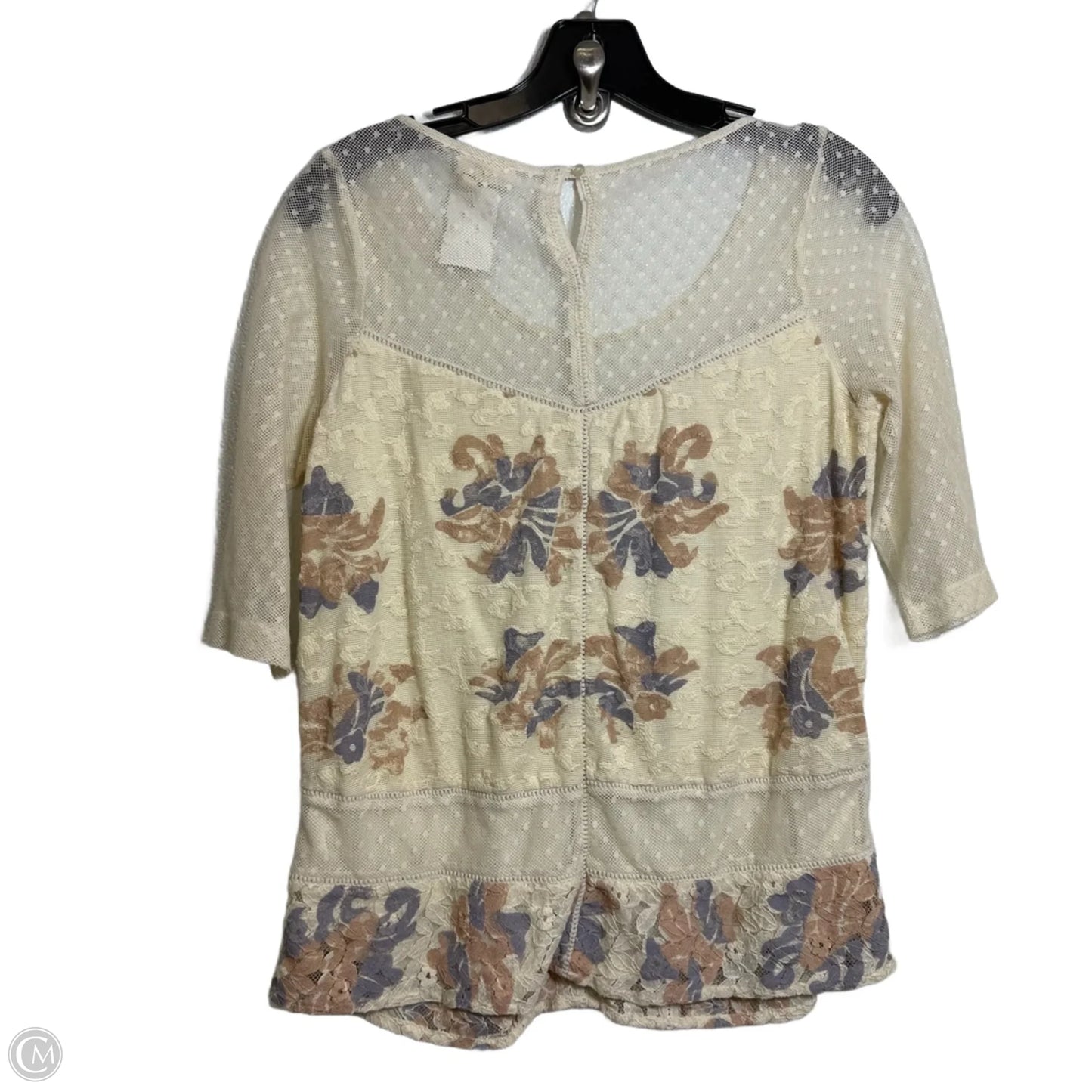 Top 3/4 Sleeve By Clothes Mentor In Beige, Size: S