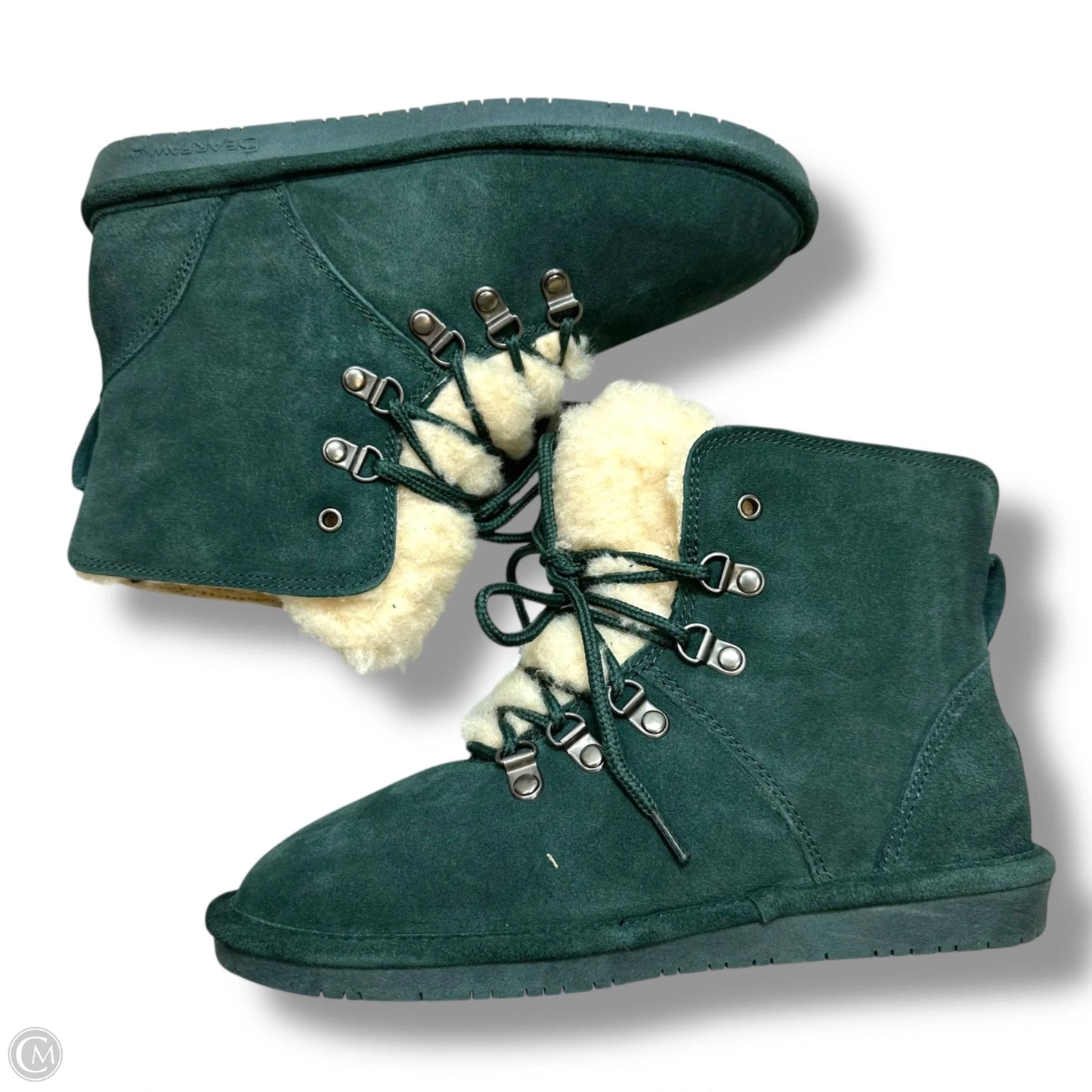 Boots Ankle Flats By Bearpaw In Green, Size: 9